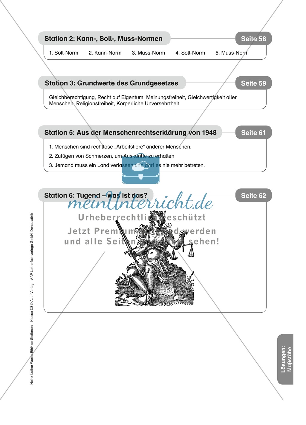 Maßstäbe menschlichen Handelns in Stationen Preview 9