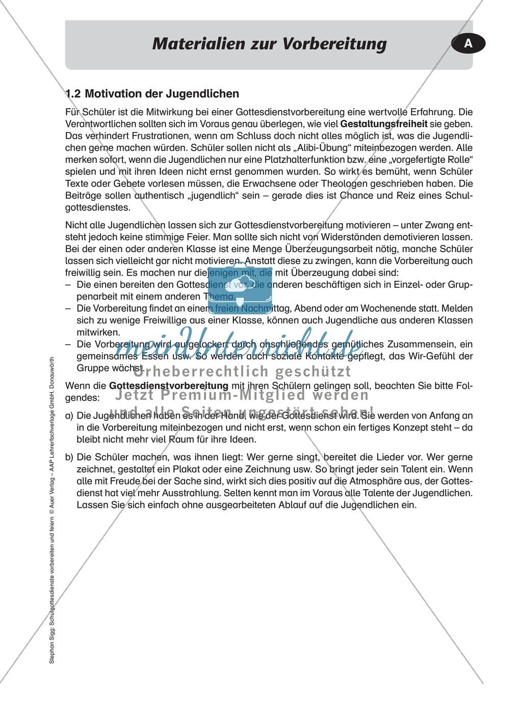 Einen Schulgottesdienst vorbereiten: Informationen für Lehrkräfte Preview 2
