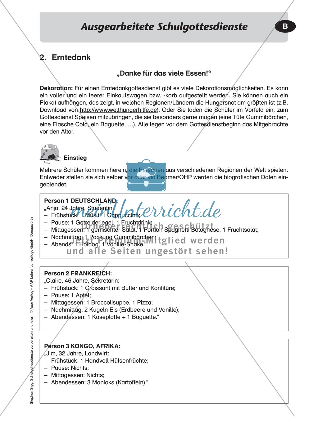 Gottesdienst zum Thema Erntedank Preview 1