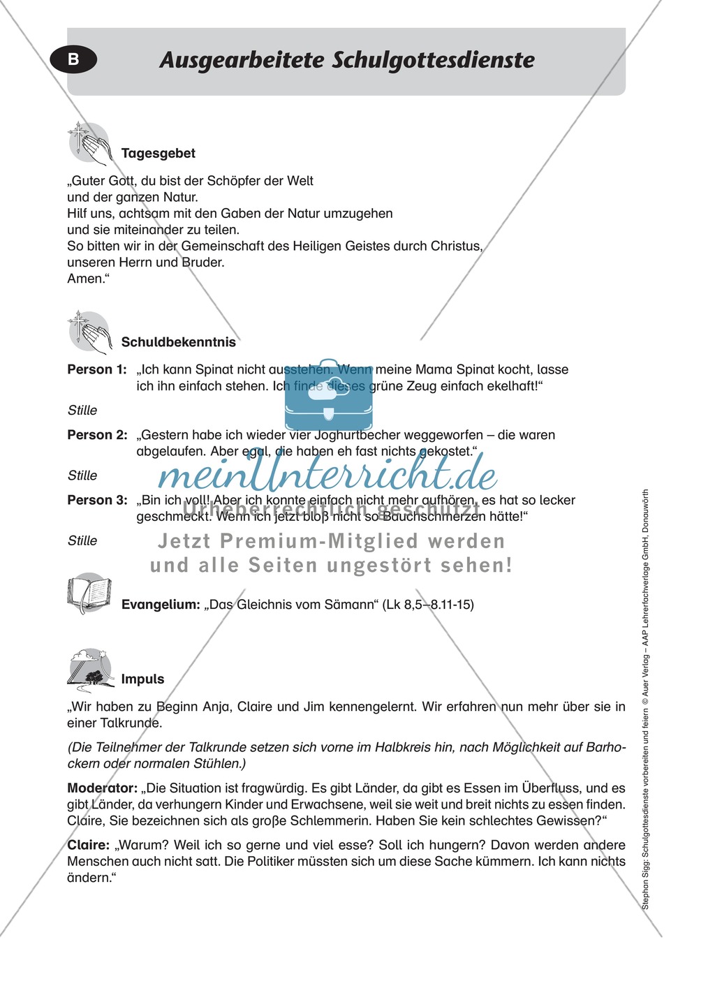 Gottesdienst zum Thema Erntedank Preview 2