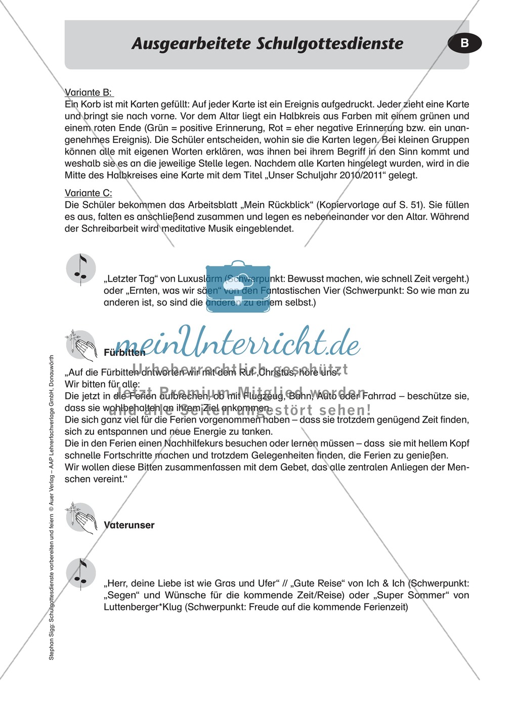Gottesdienst gestalten: Rückblick auf das Schuljahr mit Höhen und Tiefen Preview 3