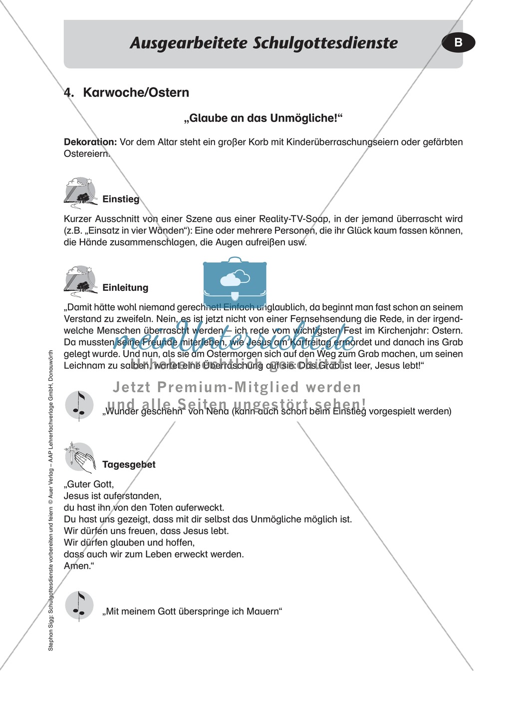 Gottesdienst gestalten: Einstieg zum Thema Auferstehung Preview 1
