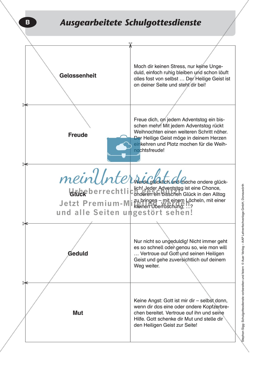 Gottesdienst gestalten: Abschluss zum Thema Weihnachten Preview 3