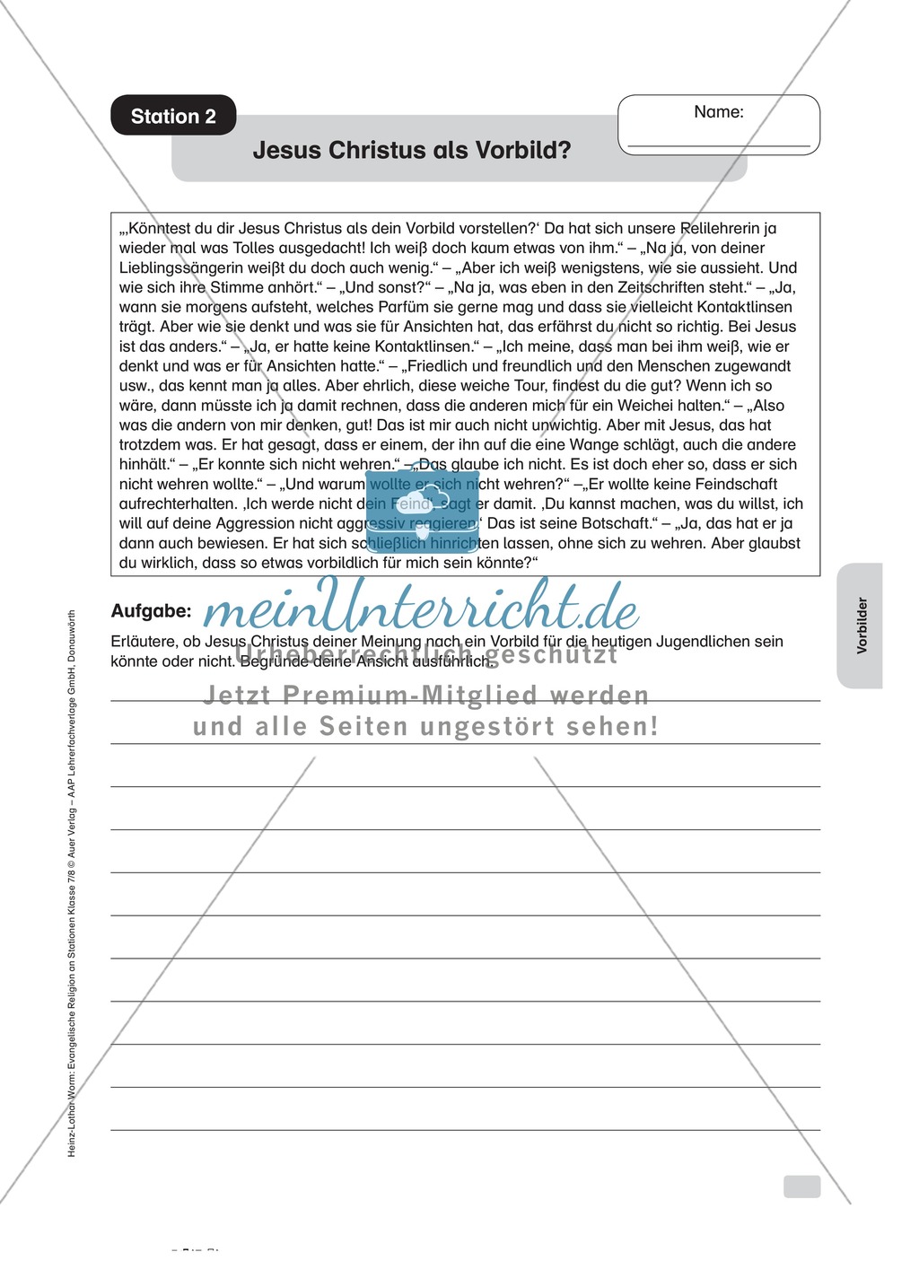 Vorbilder aus Vergangenheit und Gegenwart an Stationen Preview 2