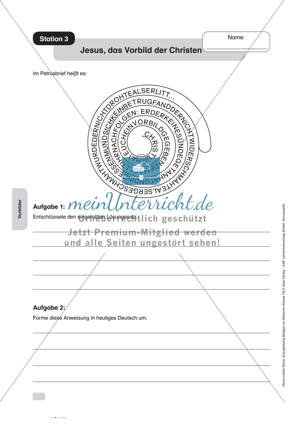 Vorbilder aus Vergangenheit und Gegenwart an Stationen Preview 3