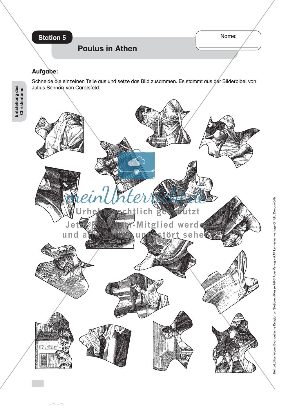 Die Entstehung des Christentums an Stationen Preview 5