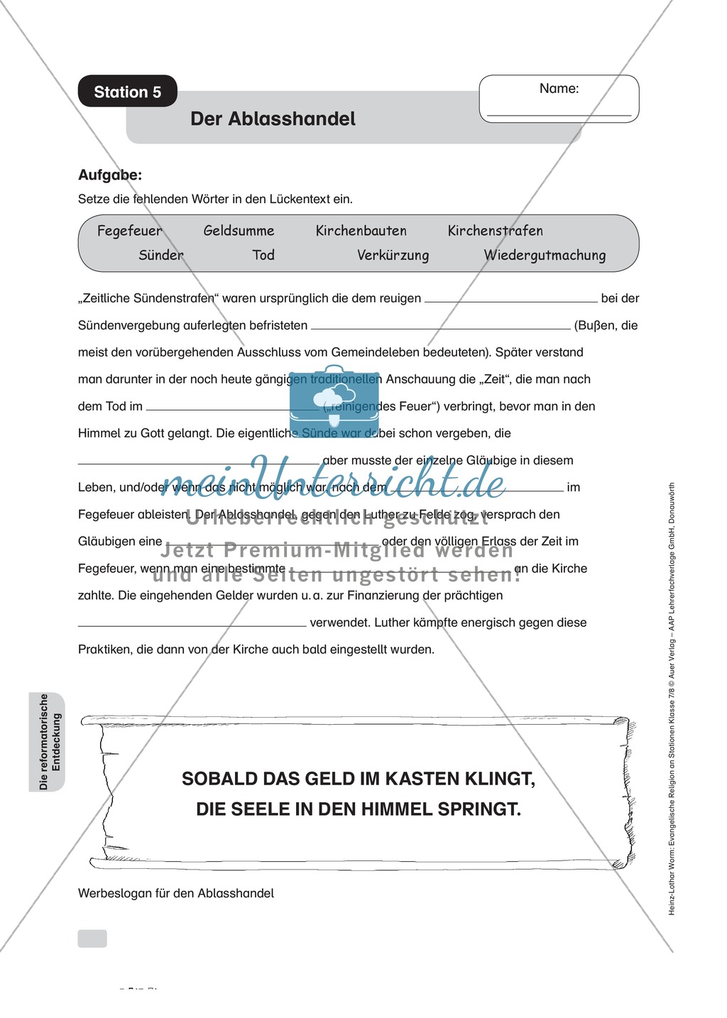 Leben und Wirken Martin Luthers an Stationen Preview 5
