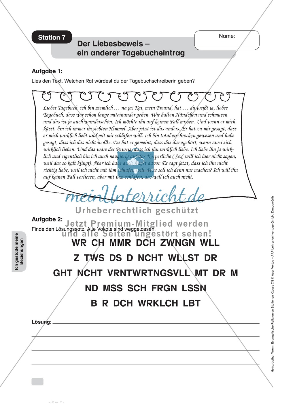 Beziehungen erleben und gestalten an Stationen Preview 7