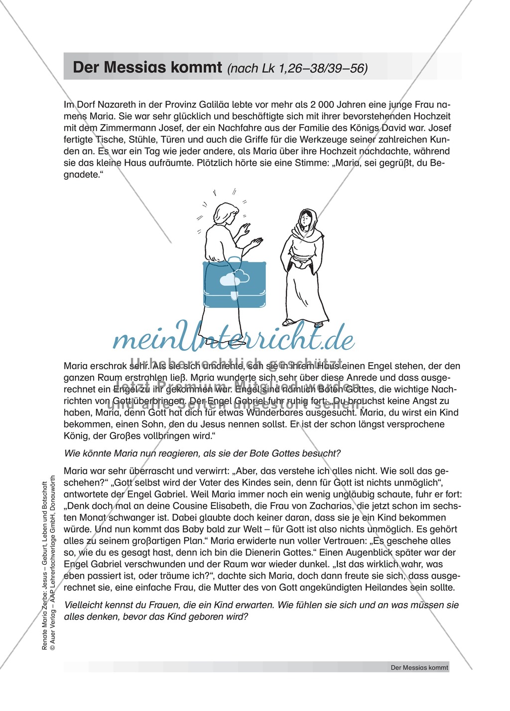 Unterrichtsideen zum Thema Empfängnis von Maria Preview 1