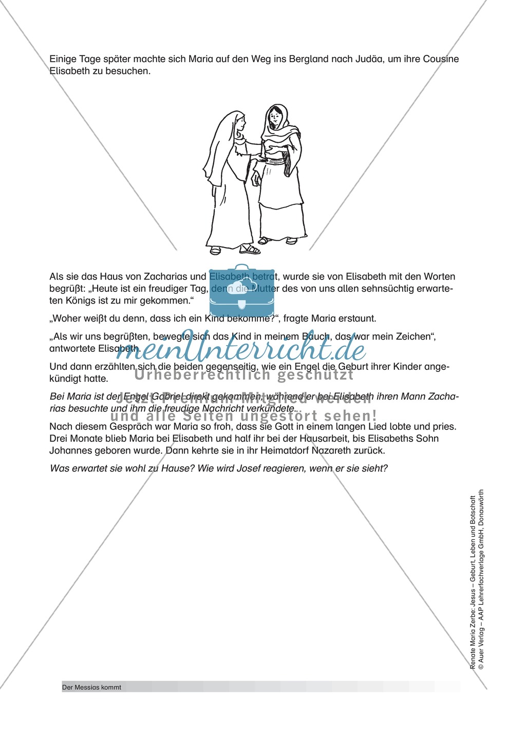 Unterrichtsideen zum Thema Empfängnis von Maria Preview 2