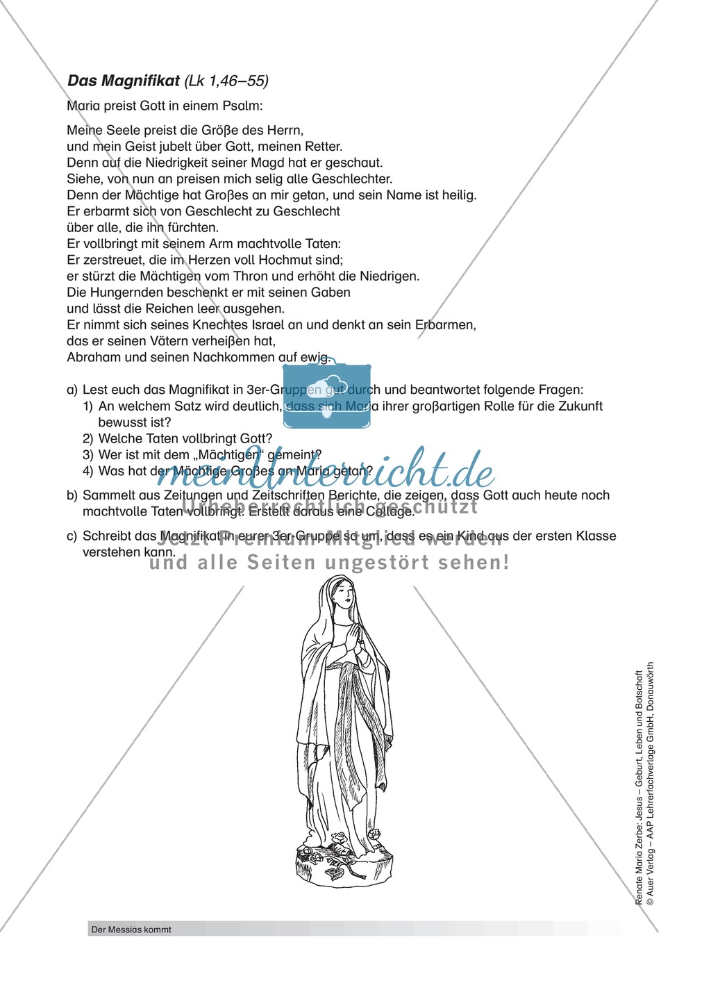 Unterrichtsideen zum Thema Empfängnis von Maria Preview 8