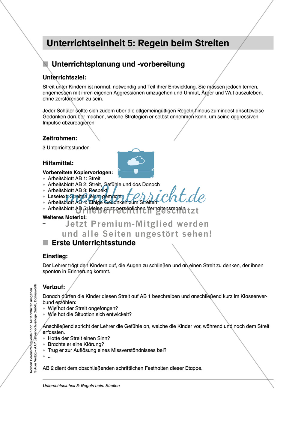 Konflikt: Verhaltensregeln und Respekt Preview 1