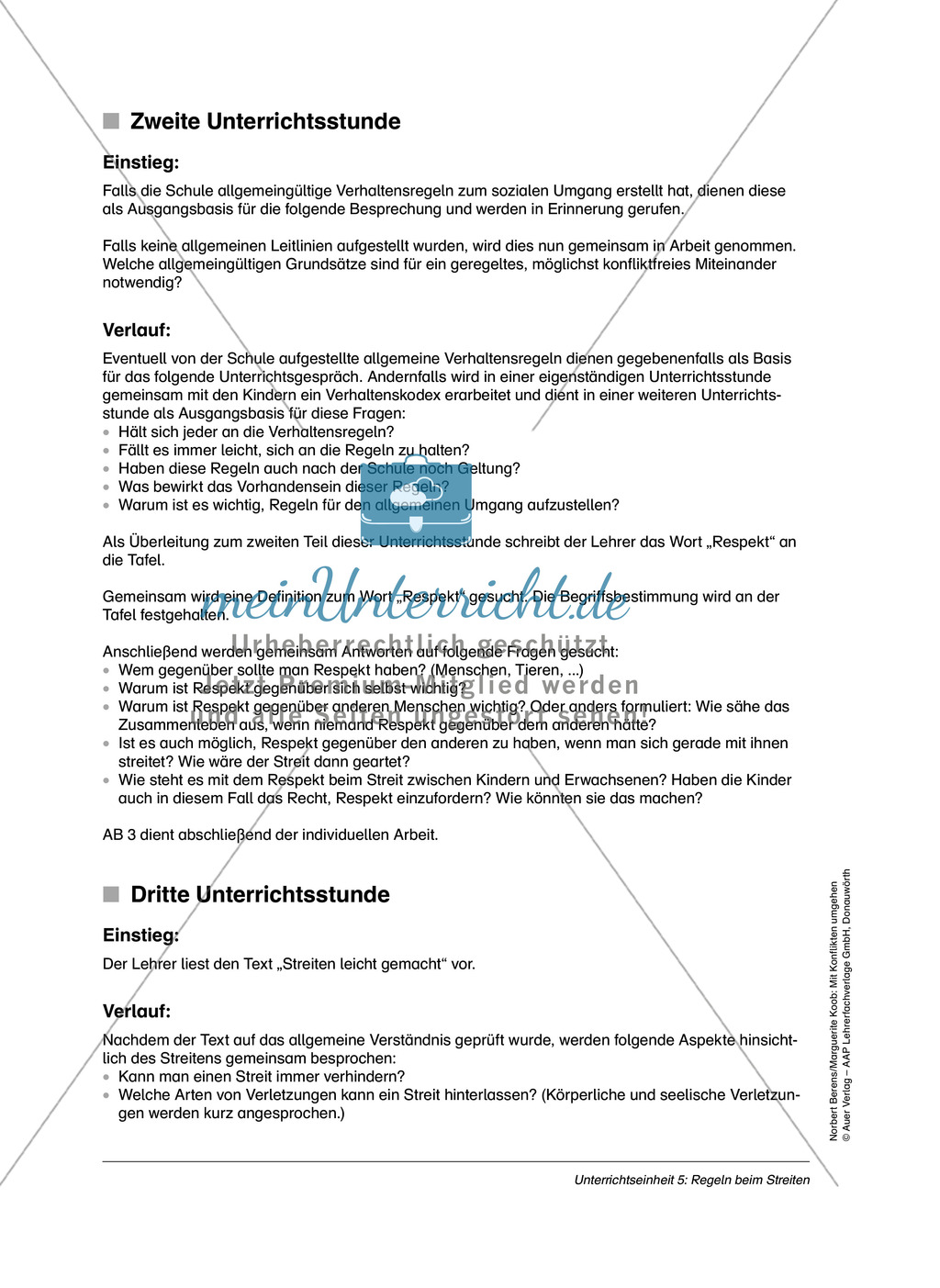 Konflikt: Verhaltensregeln und Respekt Preview 2