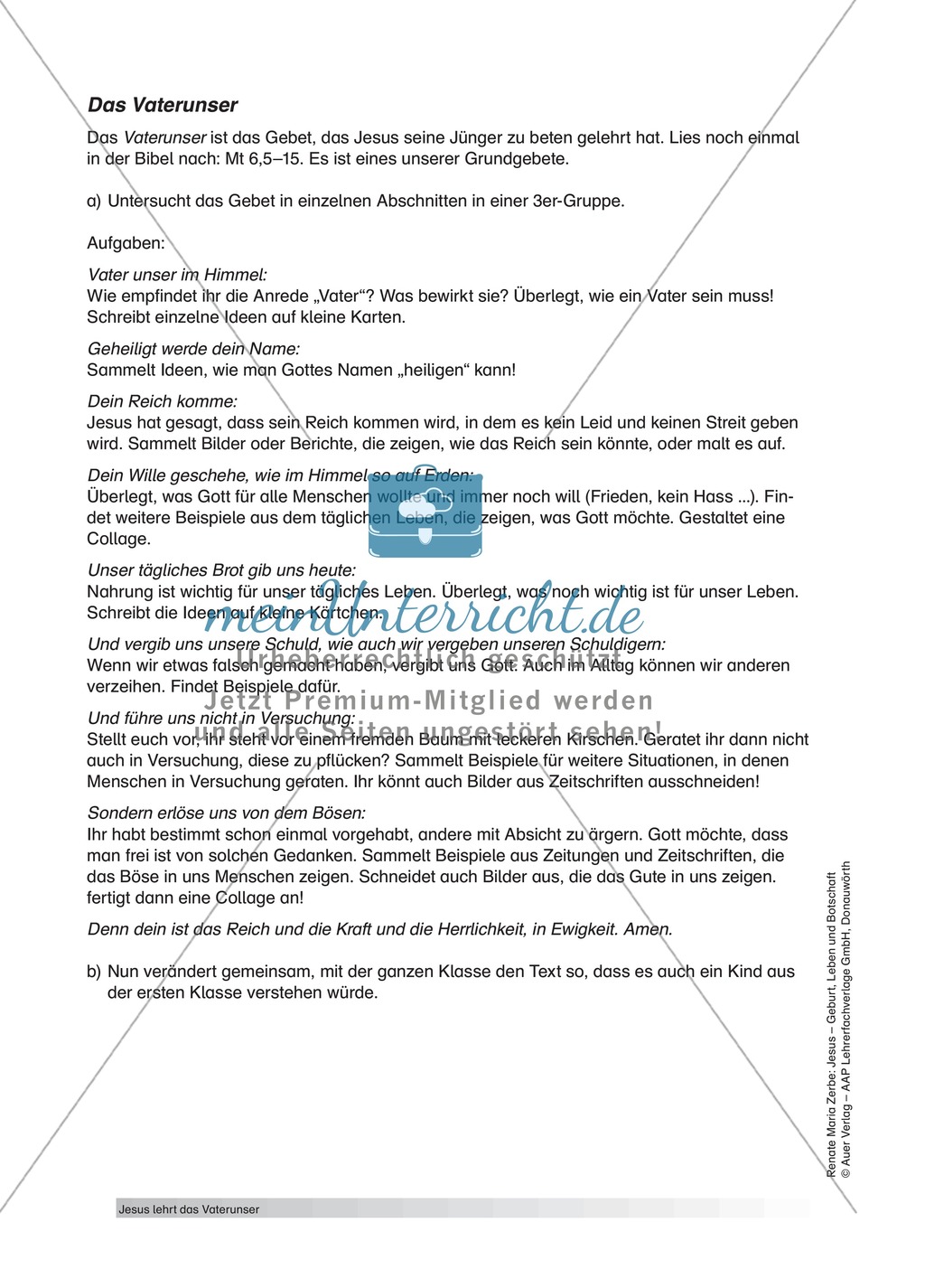 Jesus: Kreative Ideen zum Umgang mit dem Vaterunser Preview 1