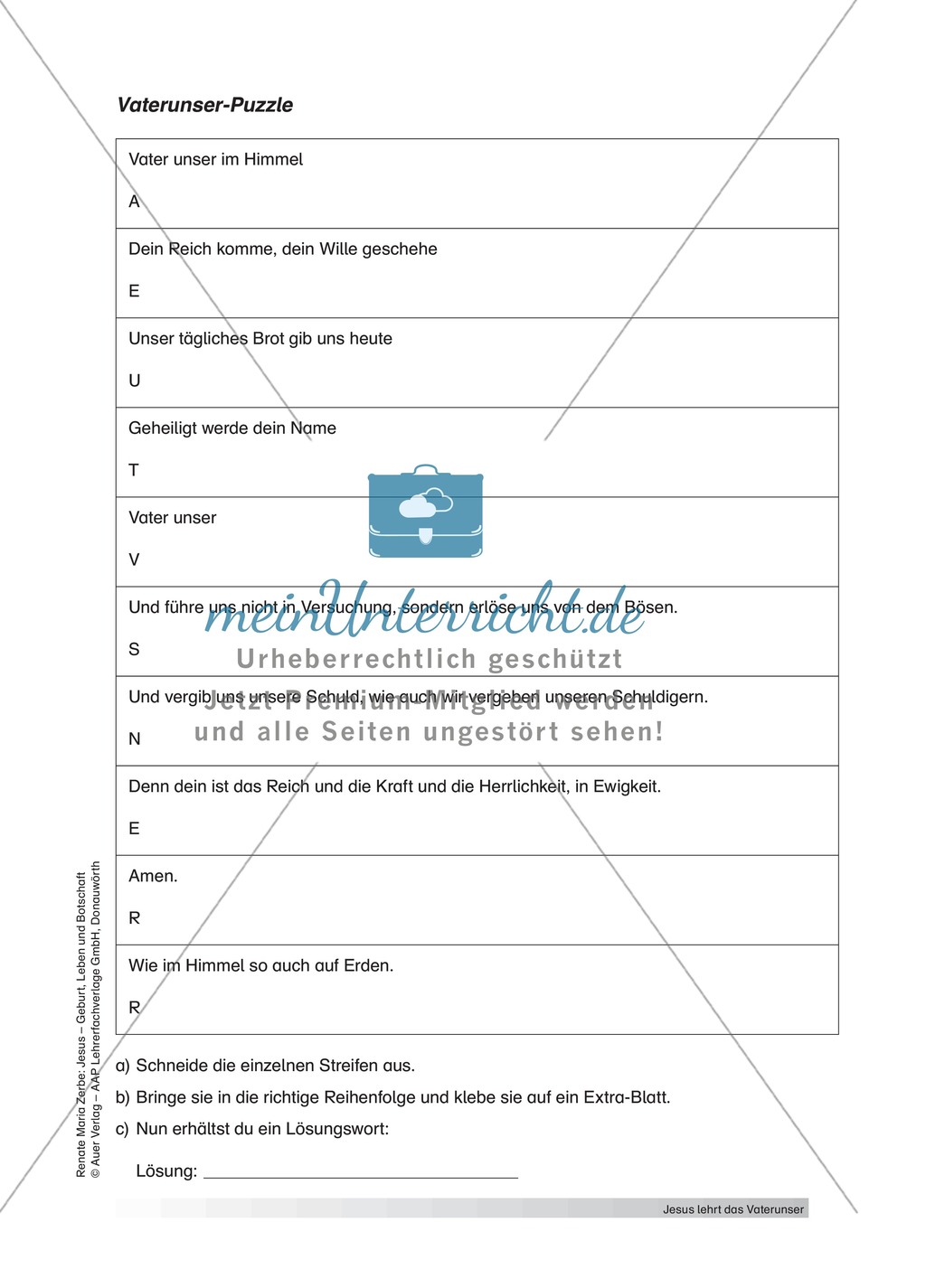 Die Geschichte des Vaterunsers mit Unterrichtsideen Preview 6