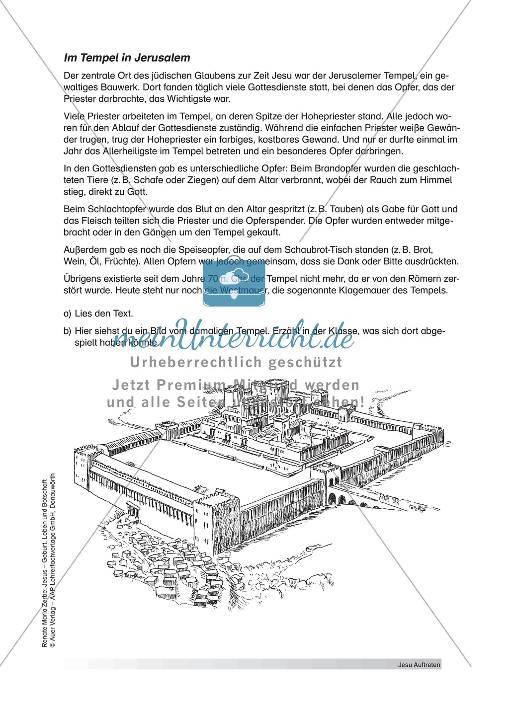 Unterrichtsideen zum Thema Jesus` Auftreten Preview 4