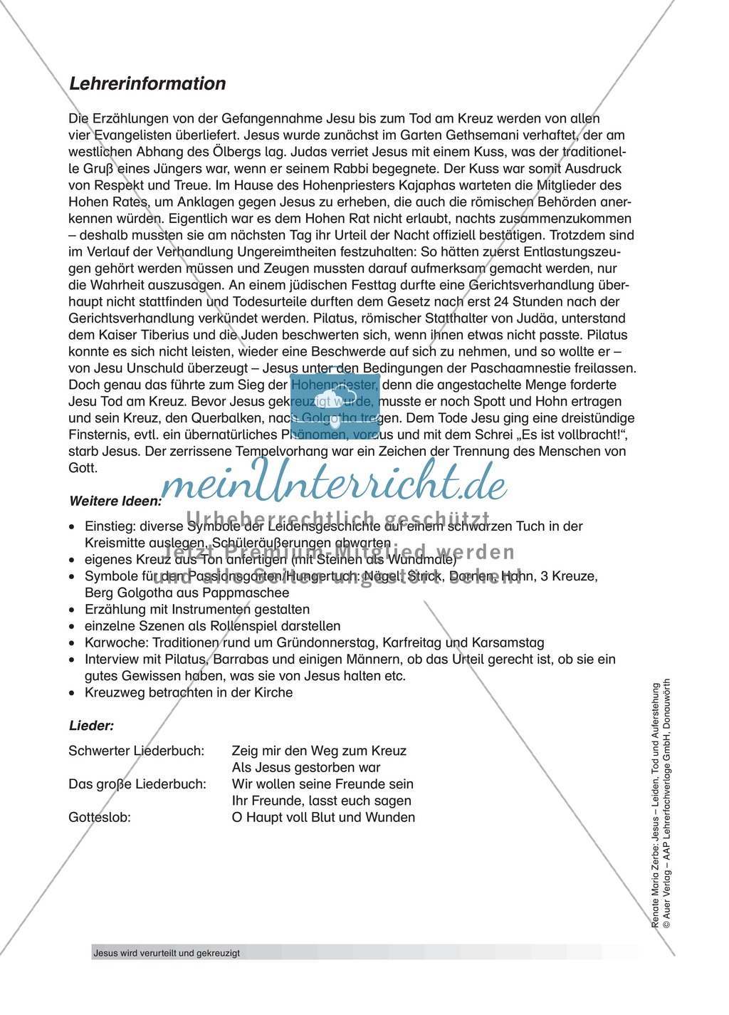 Unterrichtsvorschlag zum Thema