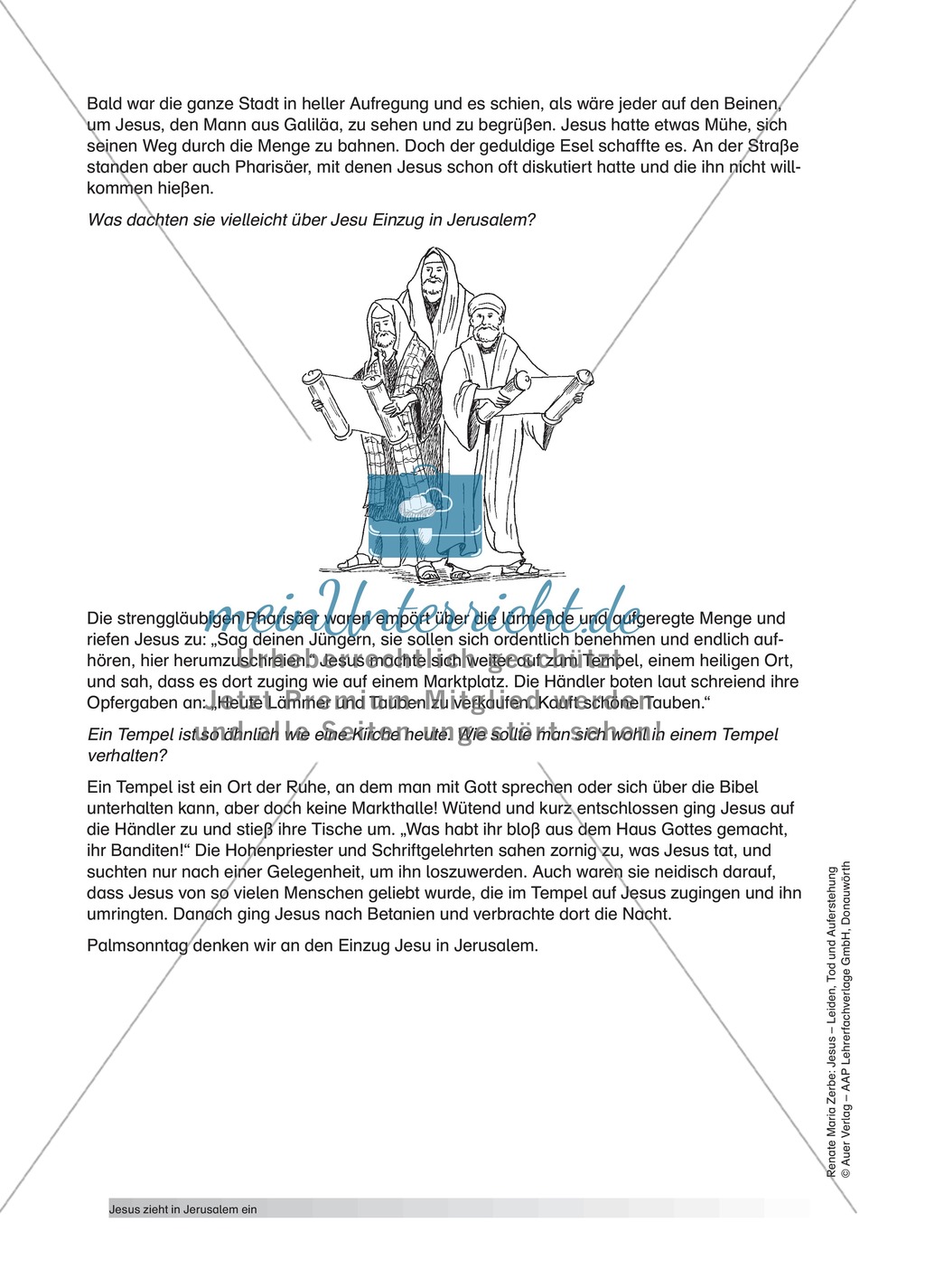 Jesus: Die Entstehung des Palmsonntag + Lehrerinformationen + Ideen zur Unterrichtsgestaltung Preview 2