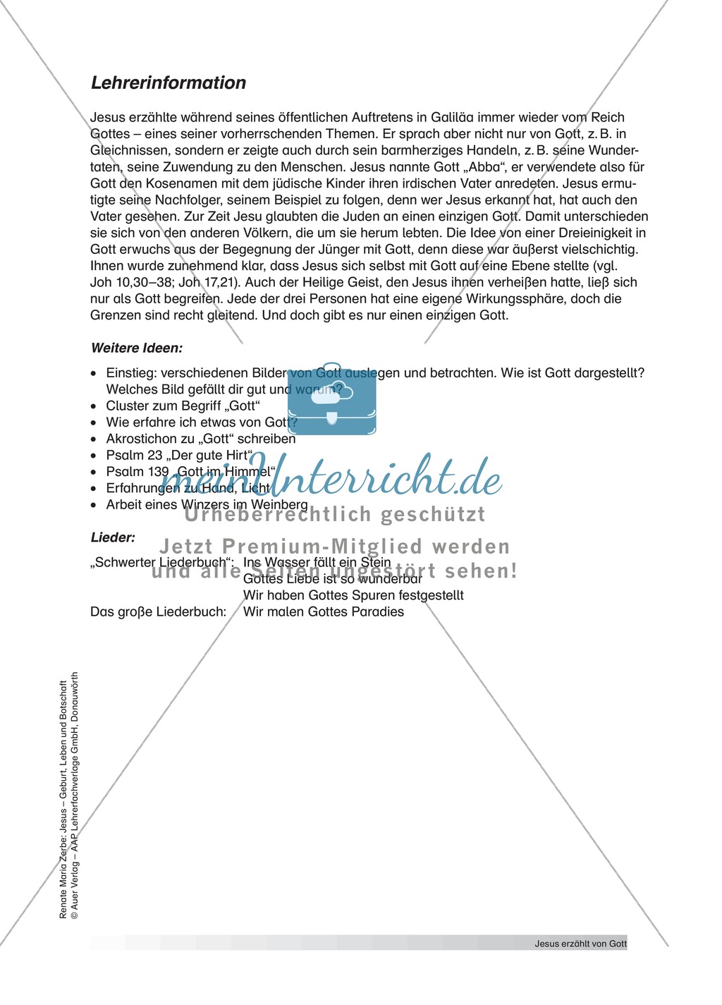 Unterrichtsvorschlag zum Thema