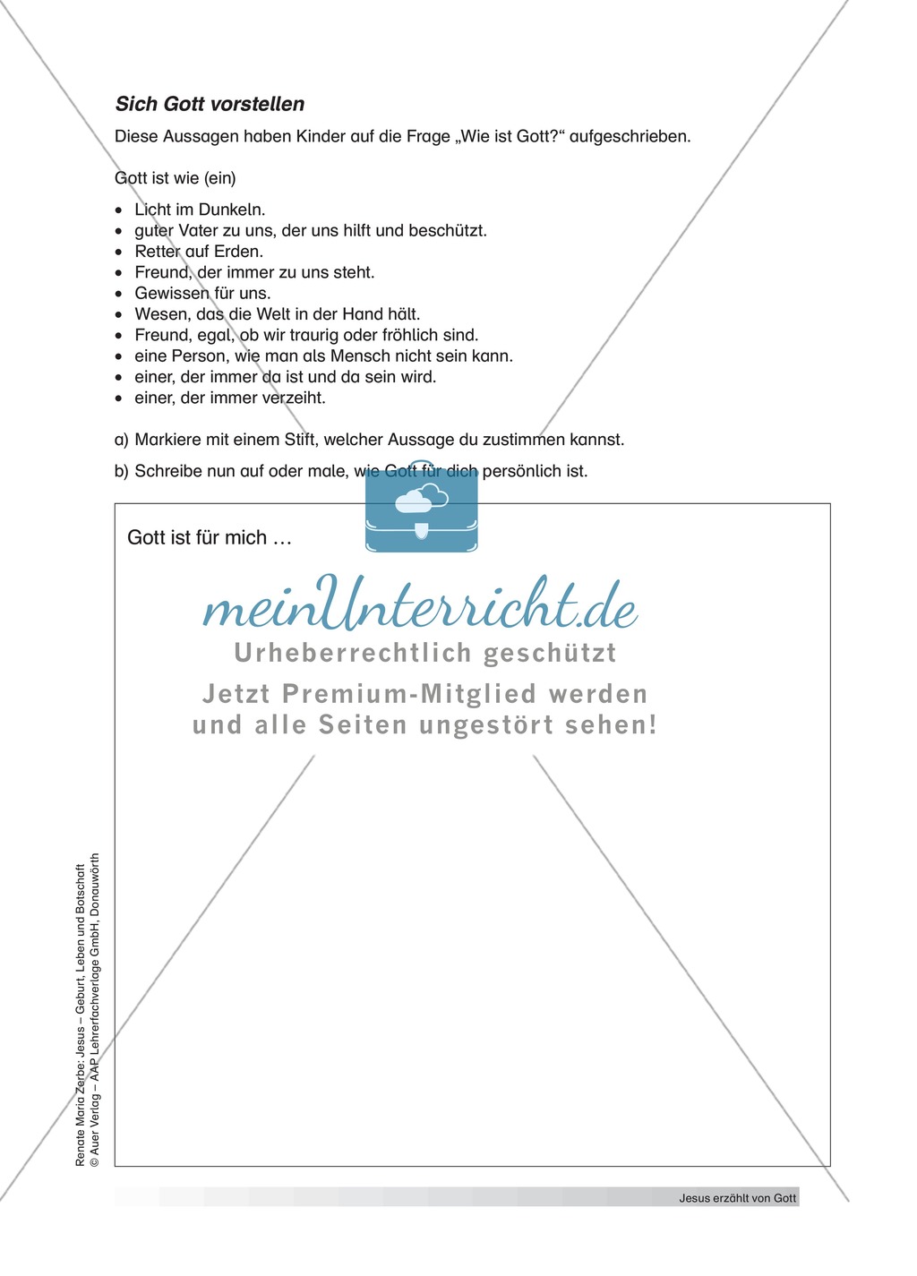 Unterrichtsvorschlag zum Thema
