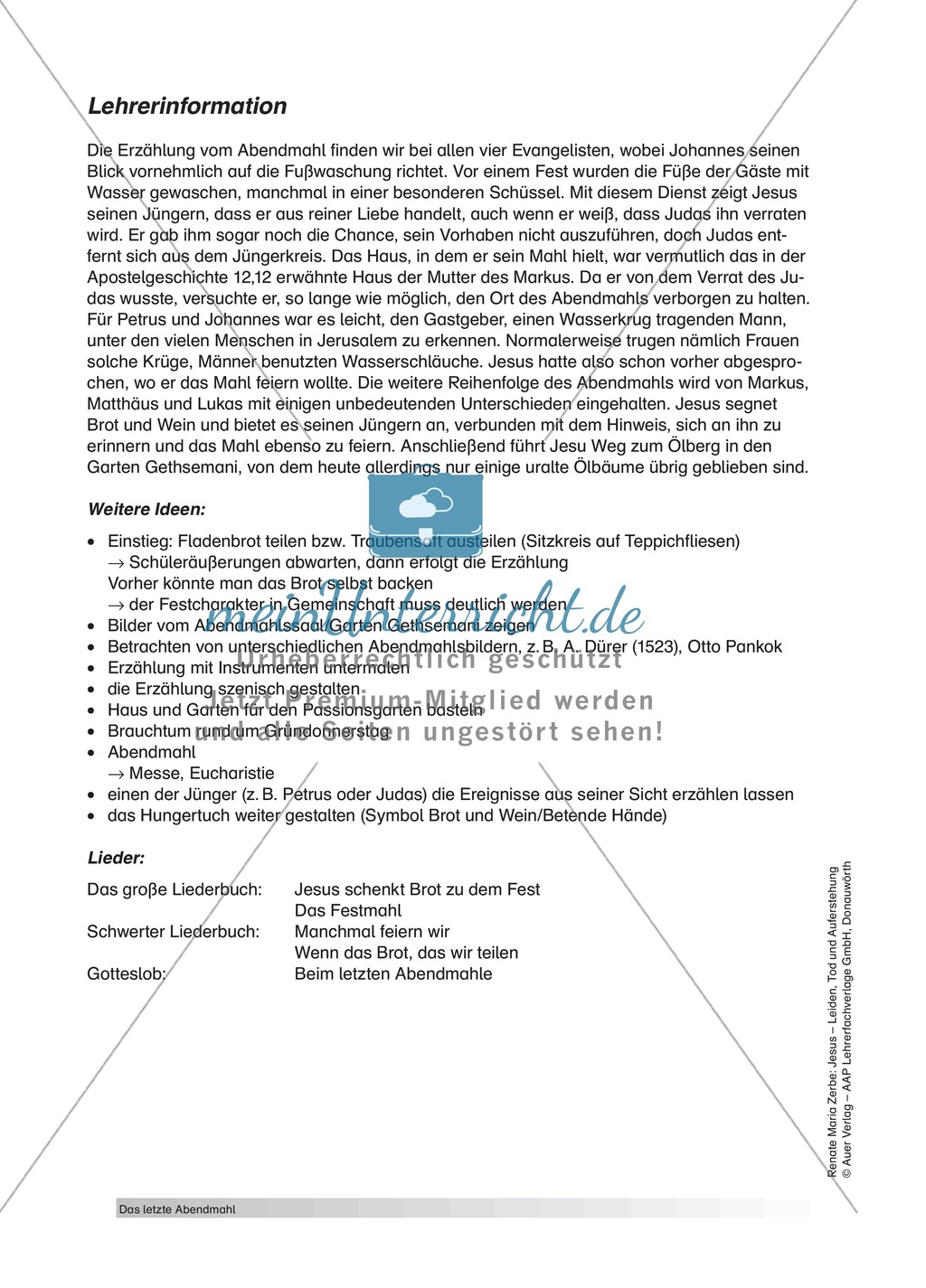 Unterrichtsvorschlag zum Thema