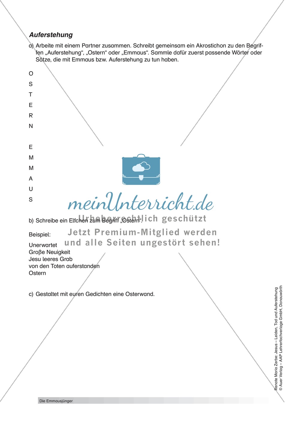 Unterrichtsvorschlag zum Thema