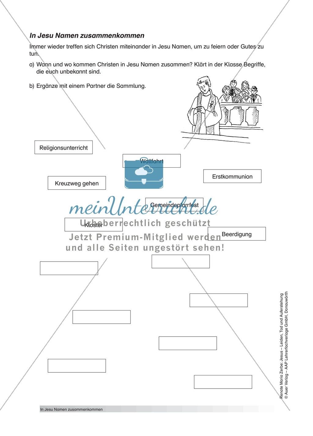 In Jesus´ Namen zusammenkommen mit Lehrerinformationen Preview 4