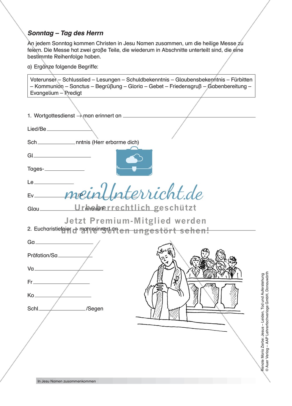 In Jesus´ Namen zusammenkommen mit Lehrerinformationen Preview 5