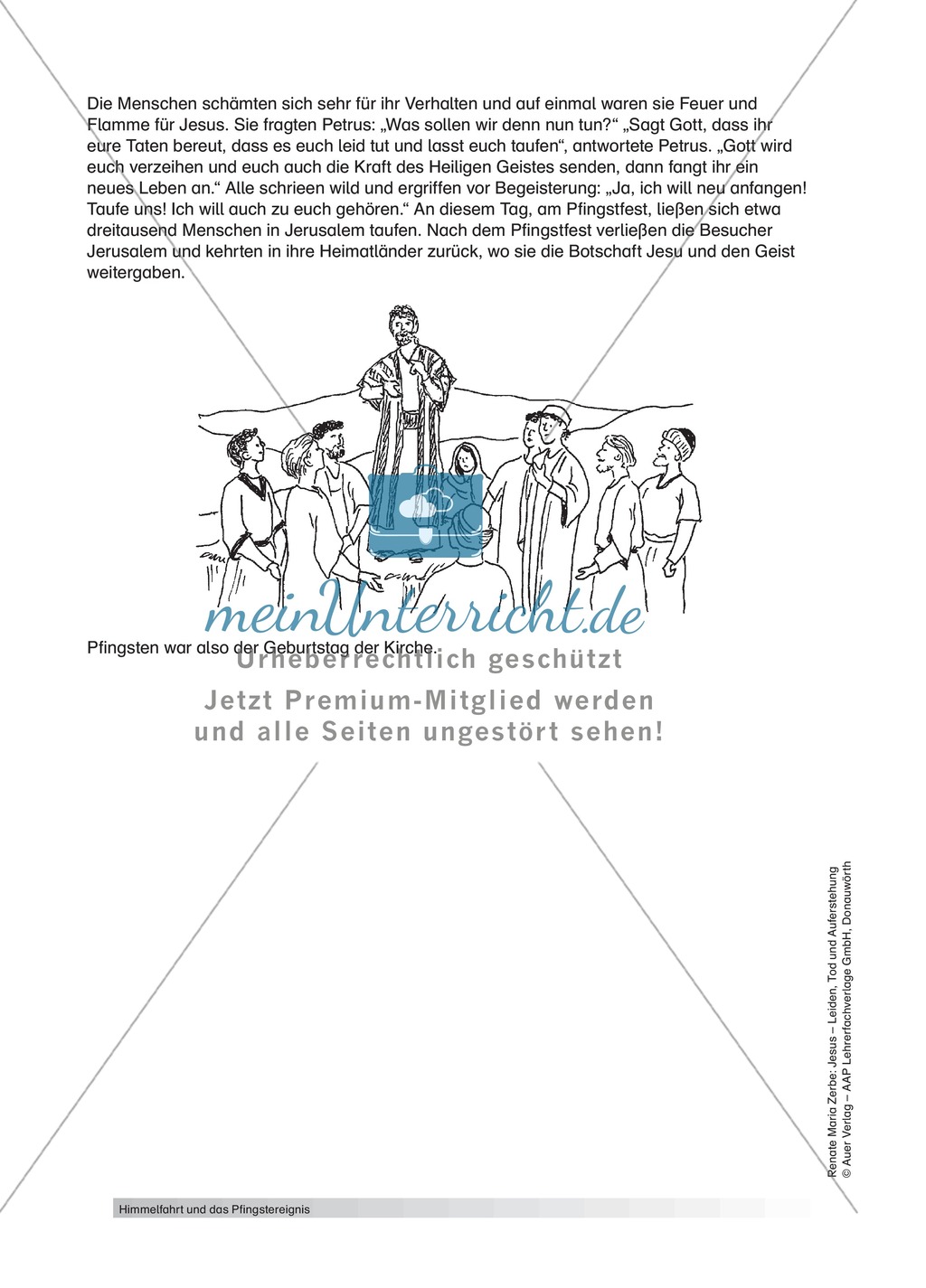 Jesus: Himmelfahrt und Pfingsten + Lehrerinformationen + Unterrichtsvorschläge Preview 2