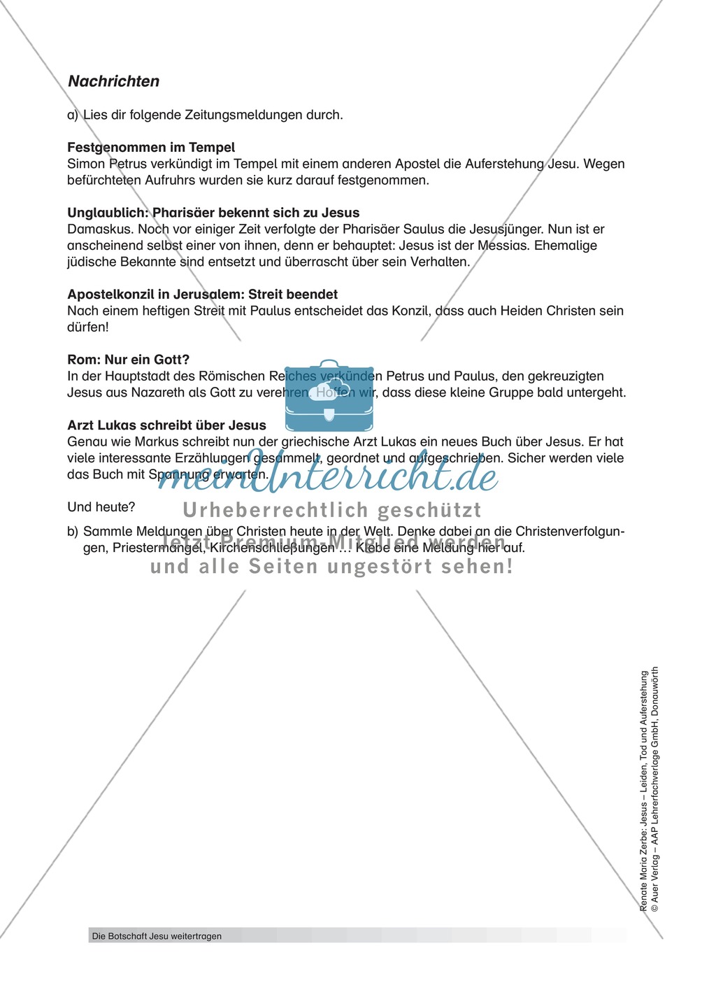 Unterrichtsvorschlag zum Thema