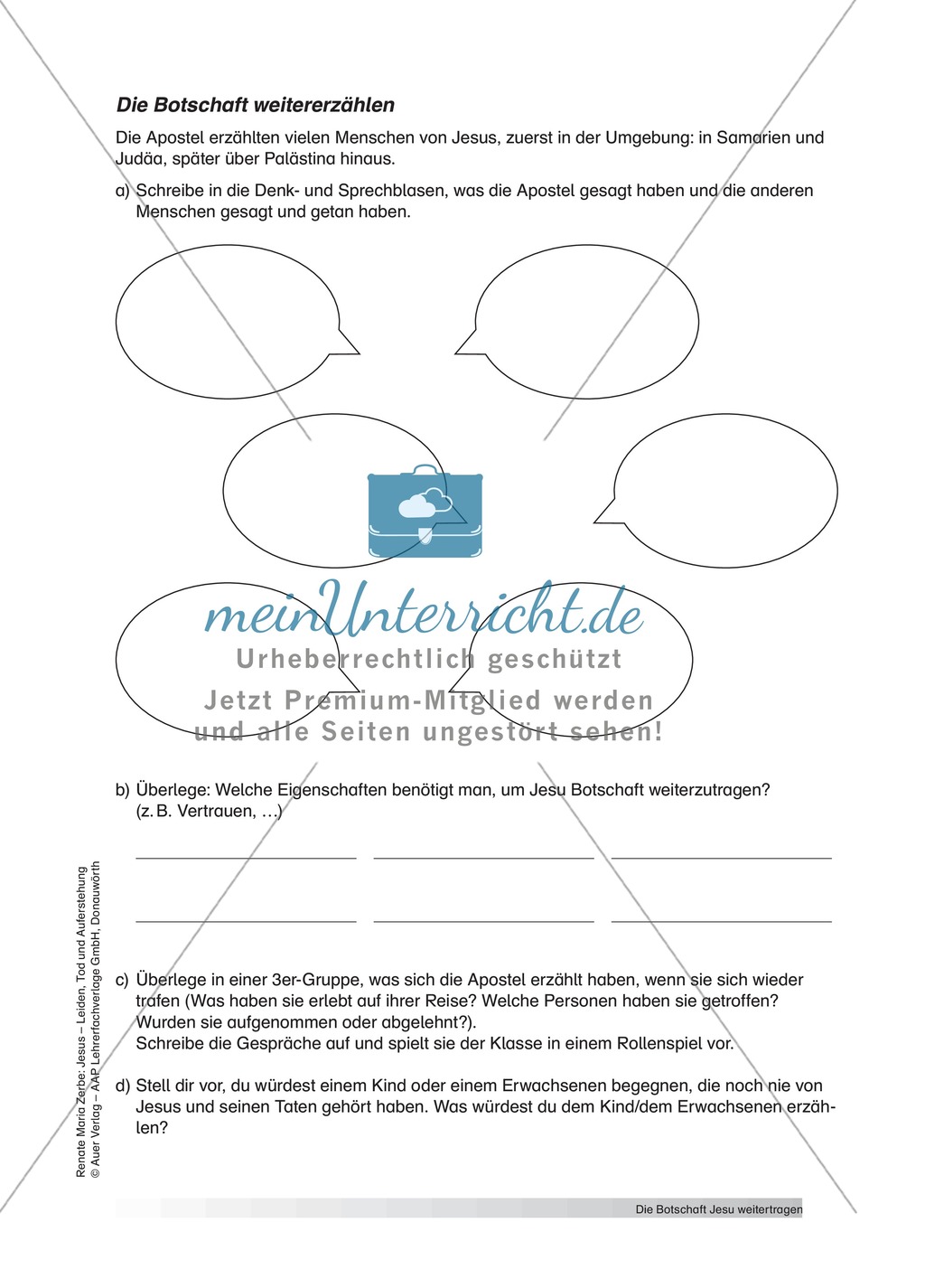 Unterrichtsvorschlag zum Thema