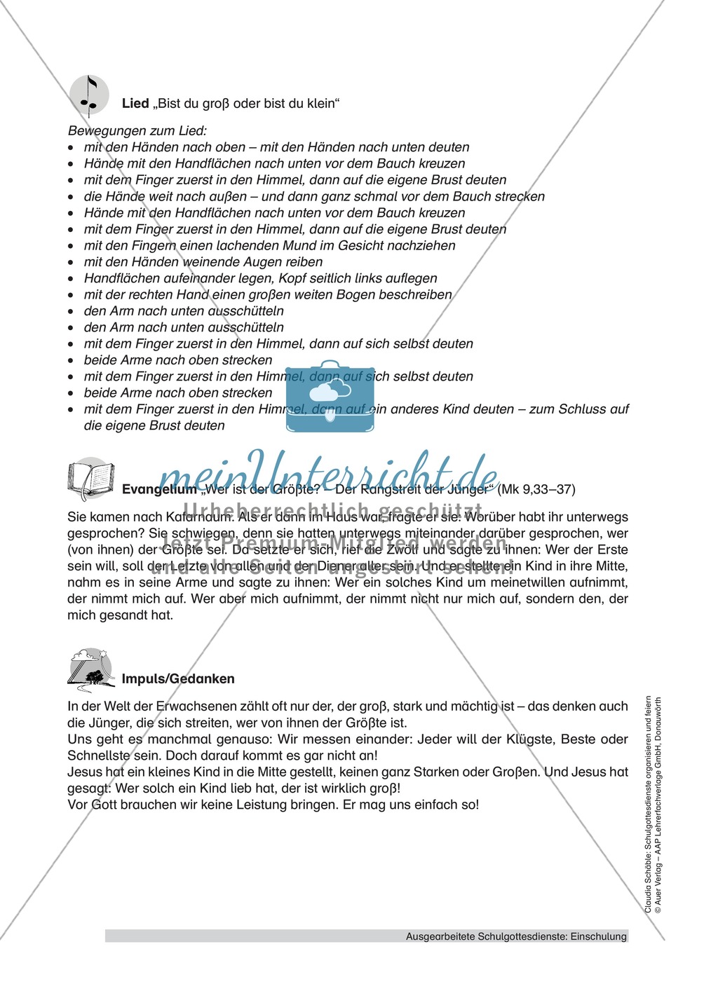 Gottesdienst gestalten: Rollenspiel zum Thema