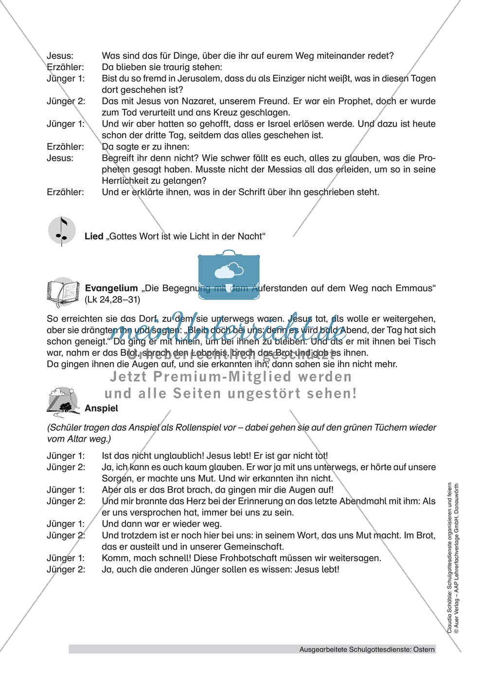 Gottesdienst zum Thema