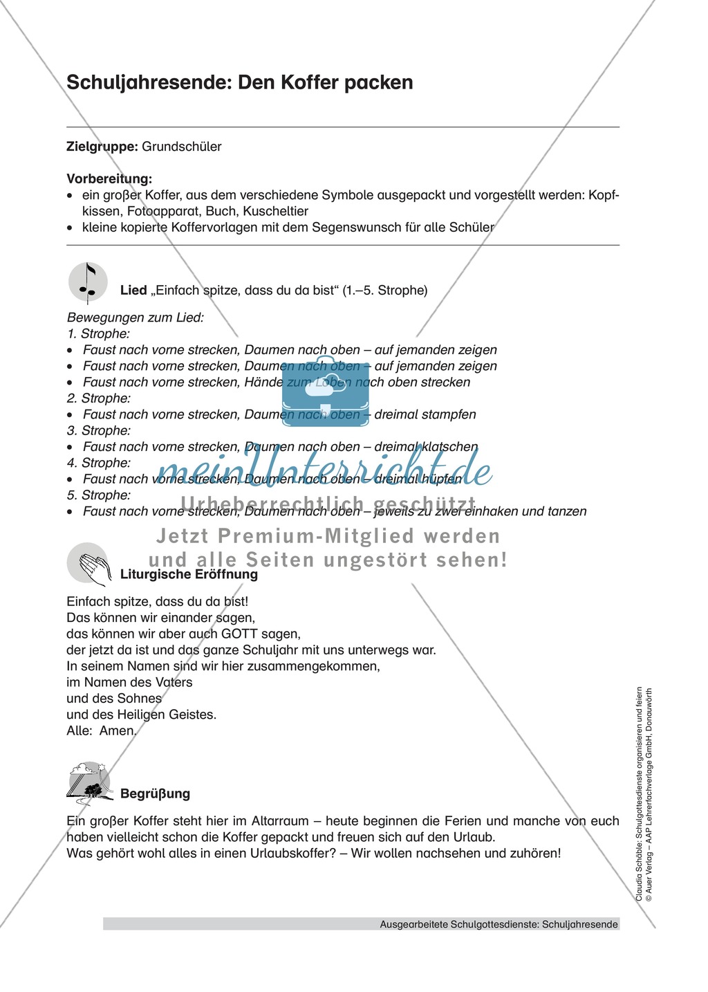 Gottesdienst zum Thema