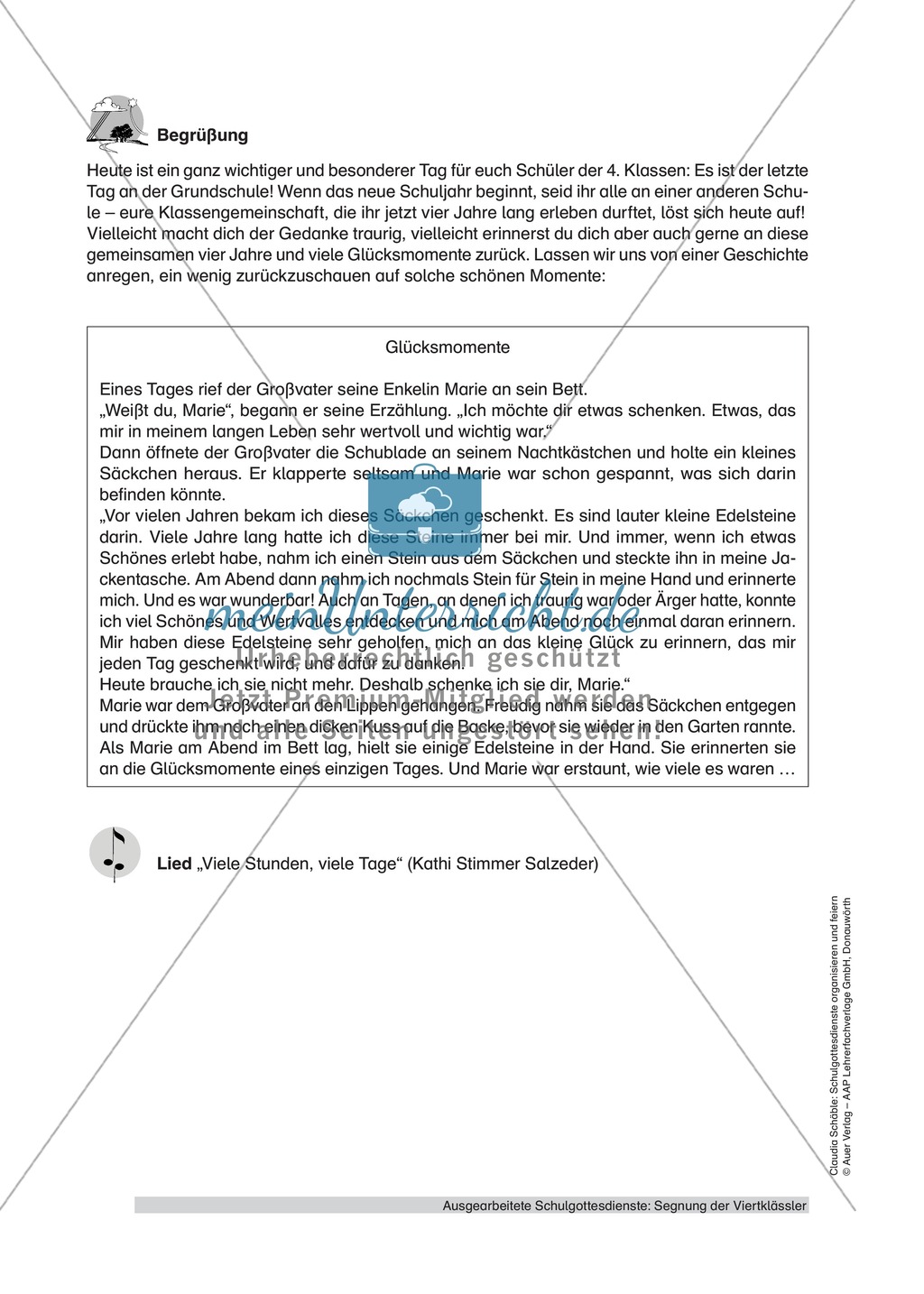 Gottesdienst zum Thema