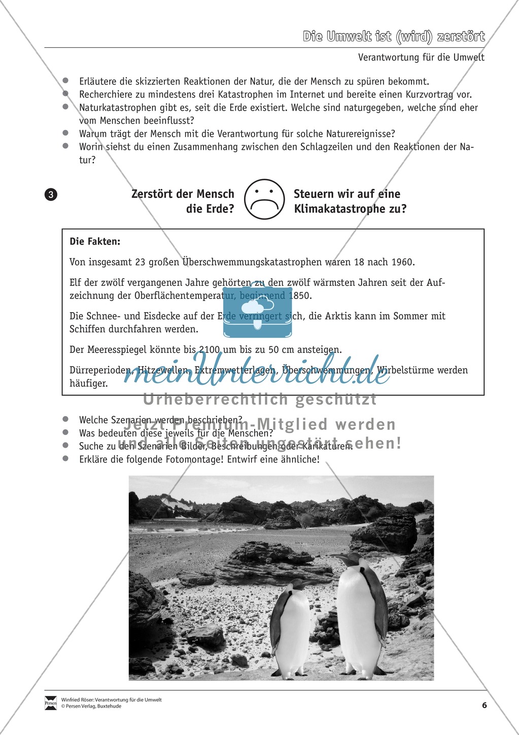 Verantwortung für die Umwelt: Naturkatastrophen - was wir aus ihnen lernen können - Arbeitsblätter Preview 2