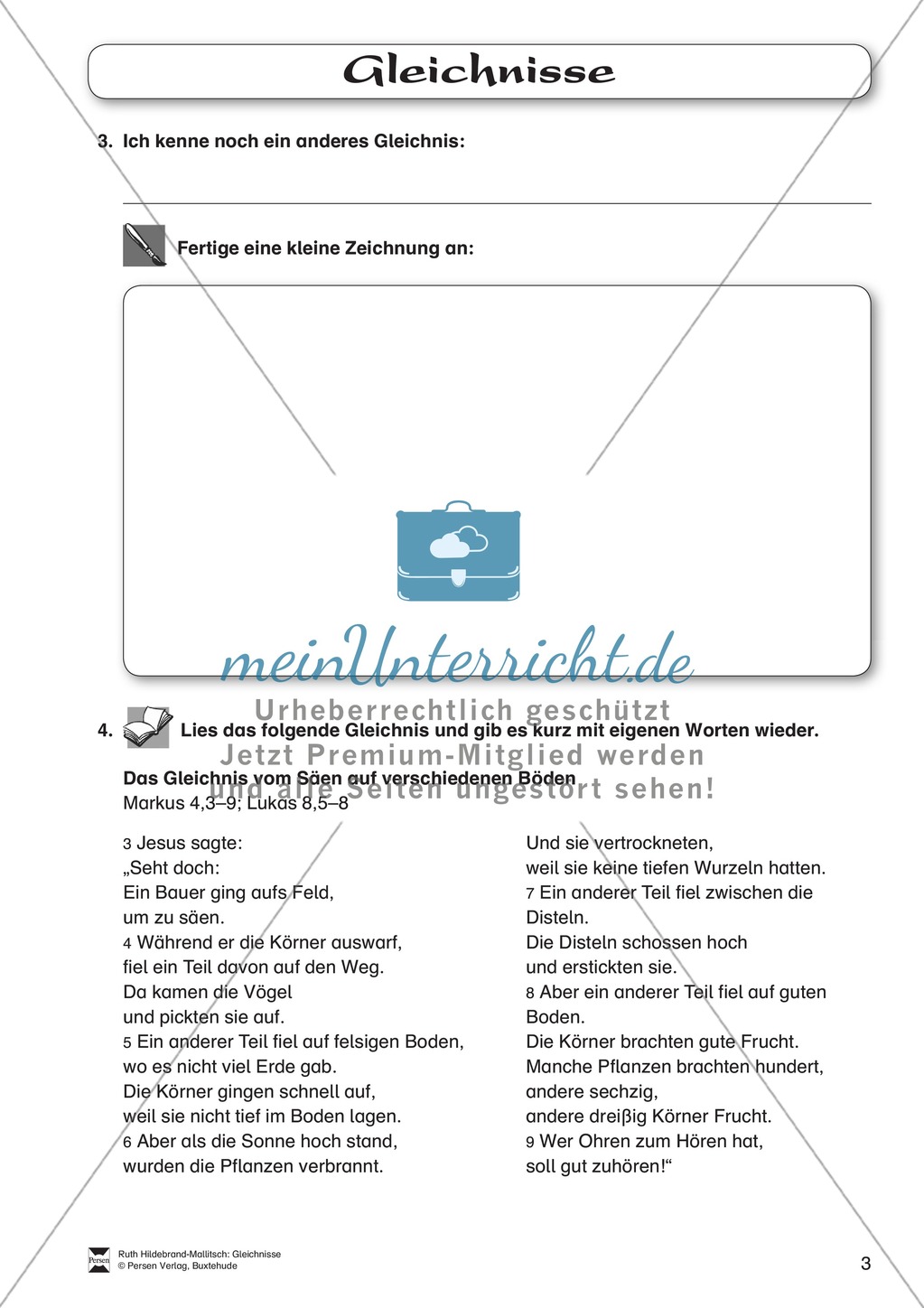 Gleichnisse: Das Gleichnis vom Säen auf verschiedenen Böden Preview 1
