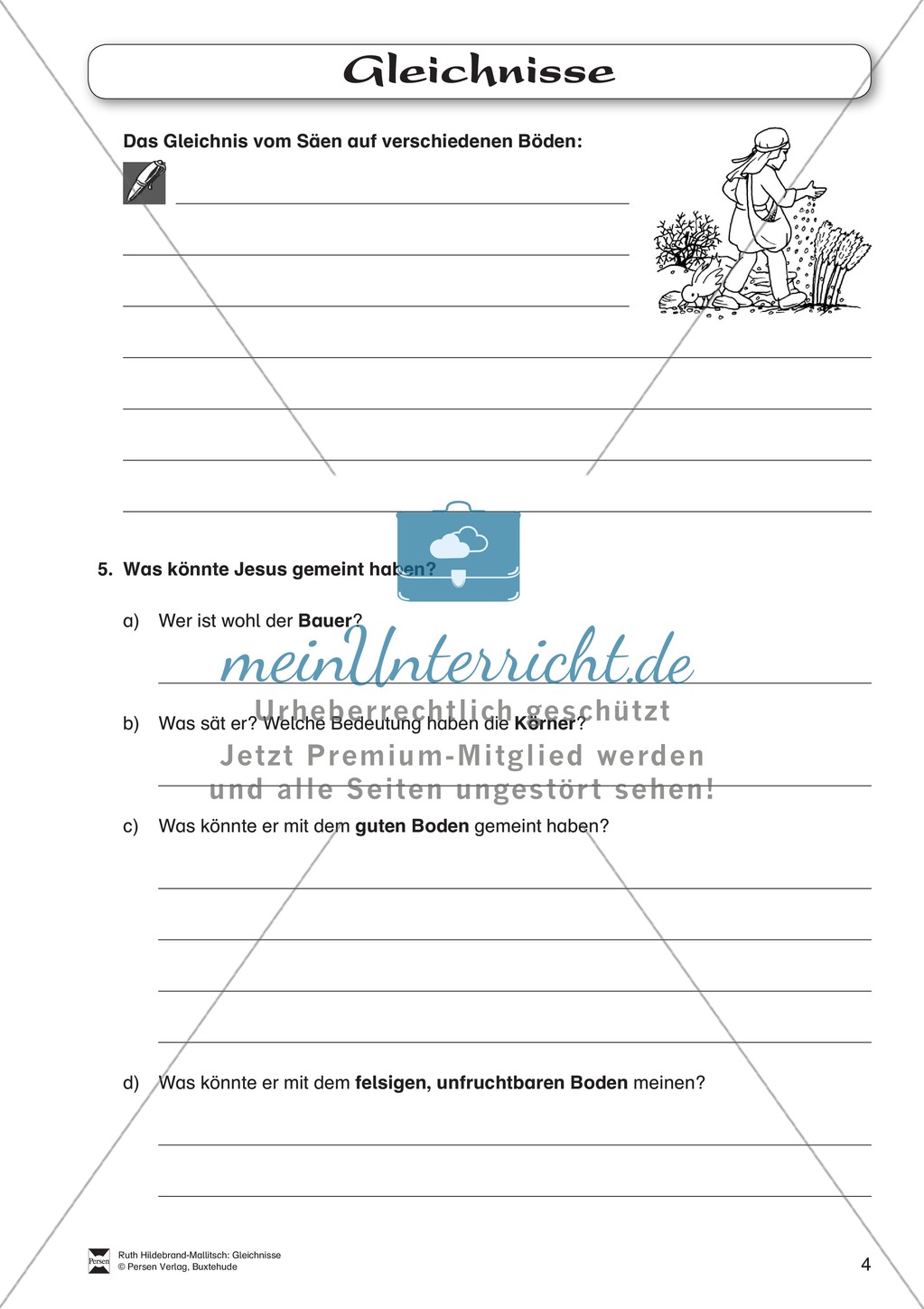 Gleichnisse: Das Gleichnis vom Säen auf verschiedenen Böden Preview 2