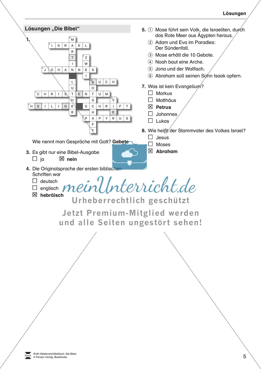 Die Bibel: Was ich über die Bibel weiß - ein Quiz Preview 4