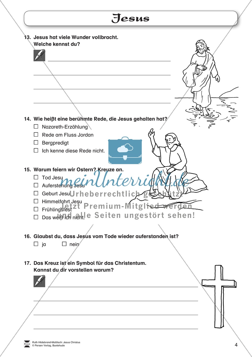 Wissenstest zum Thema Leben und Wirken von Jesus Preview 4