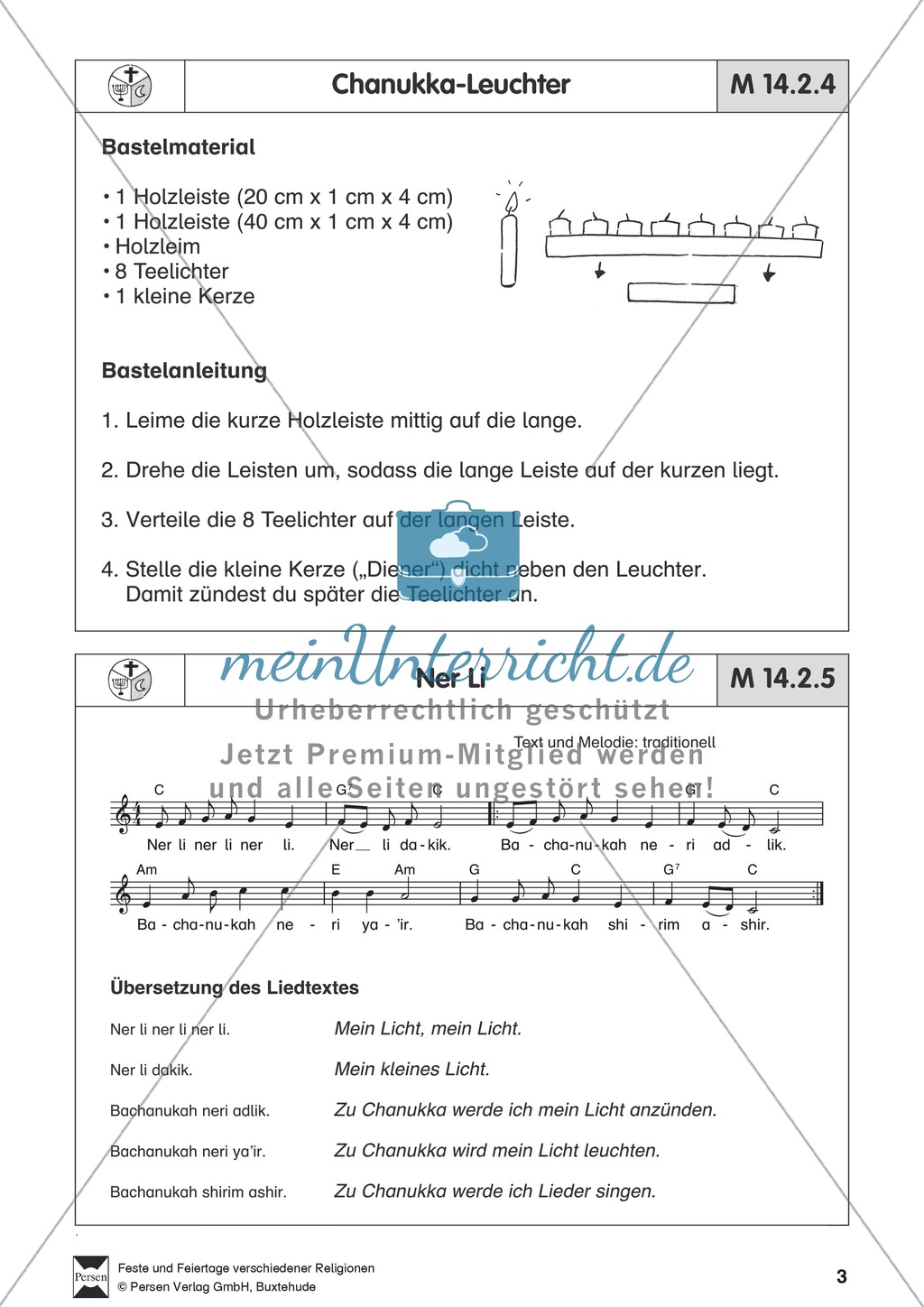 Chanukka und Weihnachten - wichtige Feste verschiedener Kulturen Preview 3