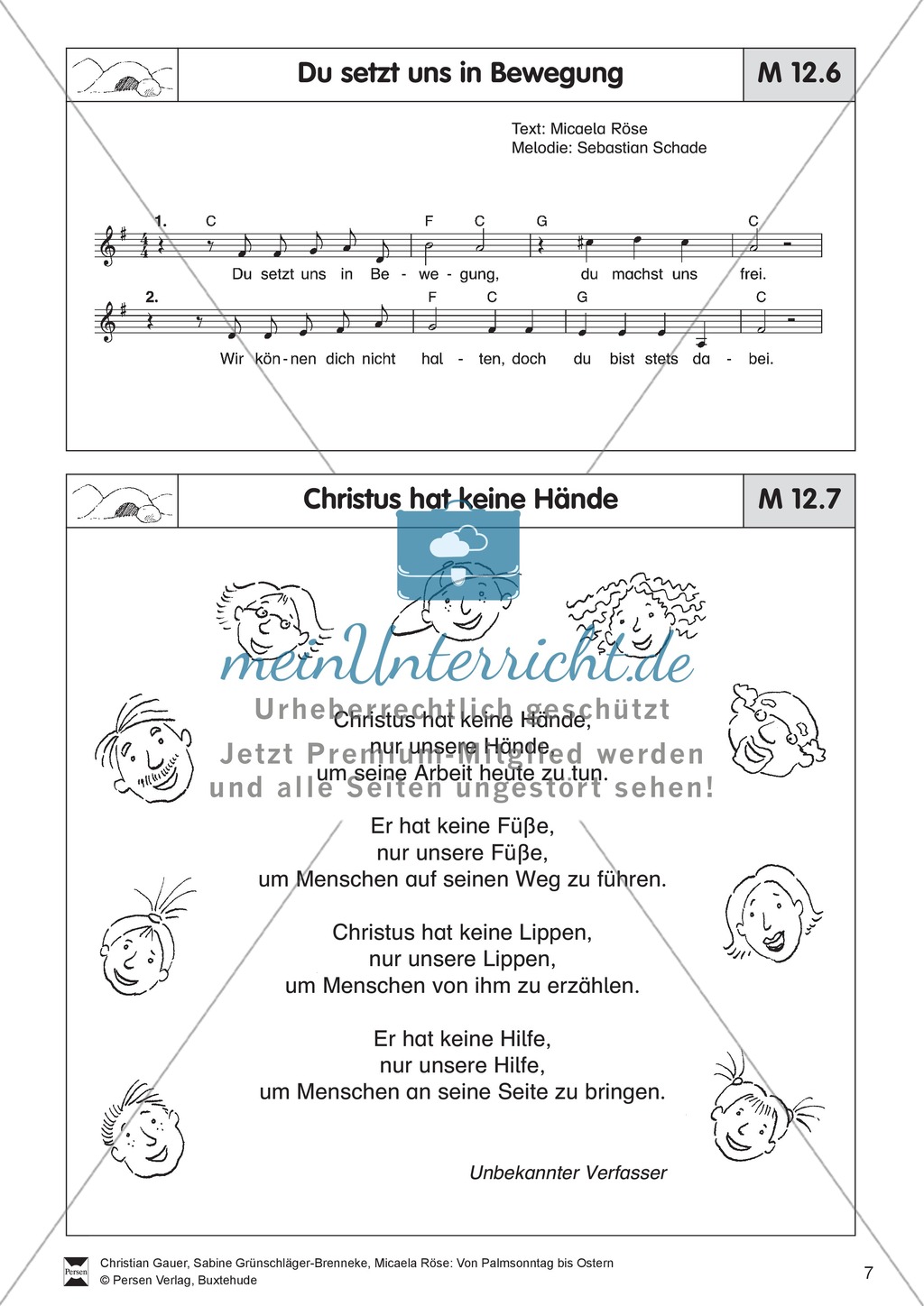 Ostern - Bodenbild mit Erzählung + Lied Preview 4