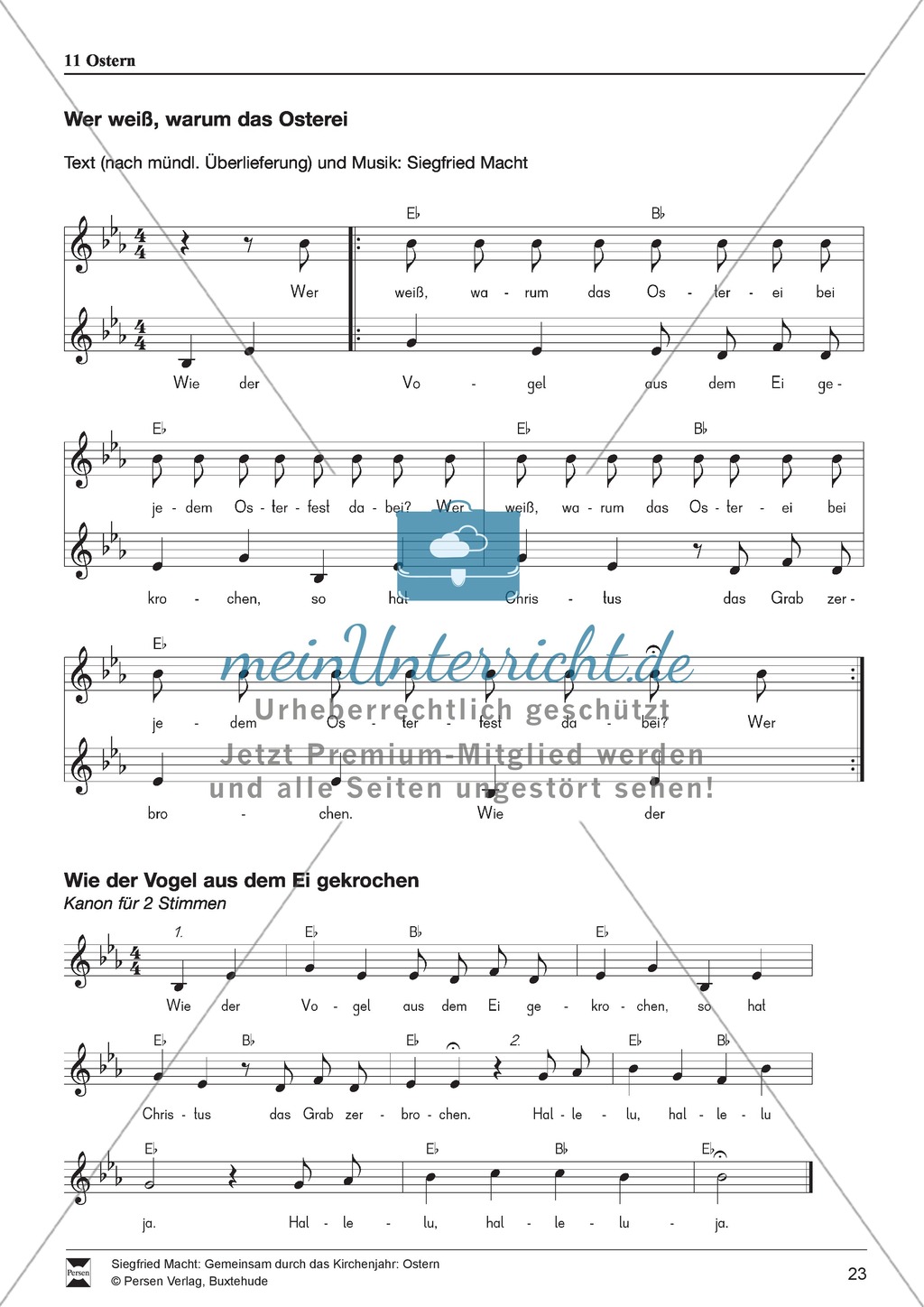 Ostern - Rezept für Brezeln und Hefezopf, Lieder, Oster-Fangen, Basteln, Denksportaufgabe Preview 7