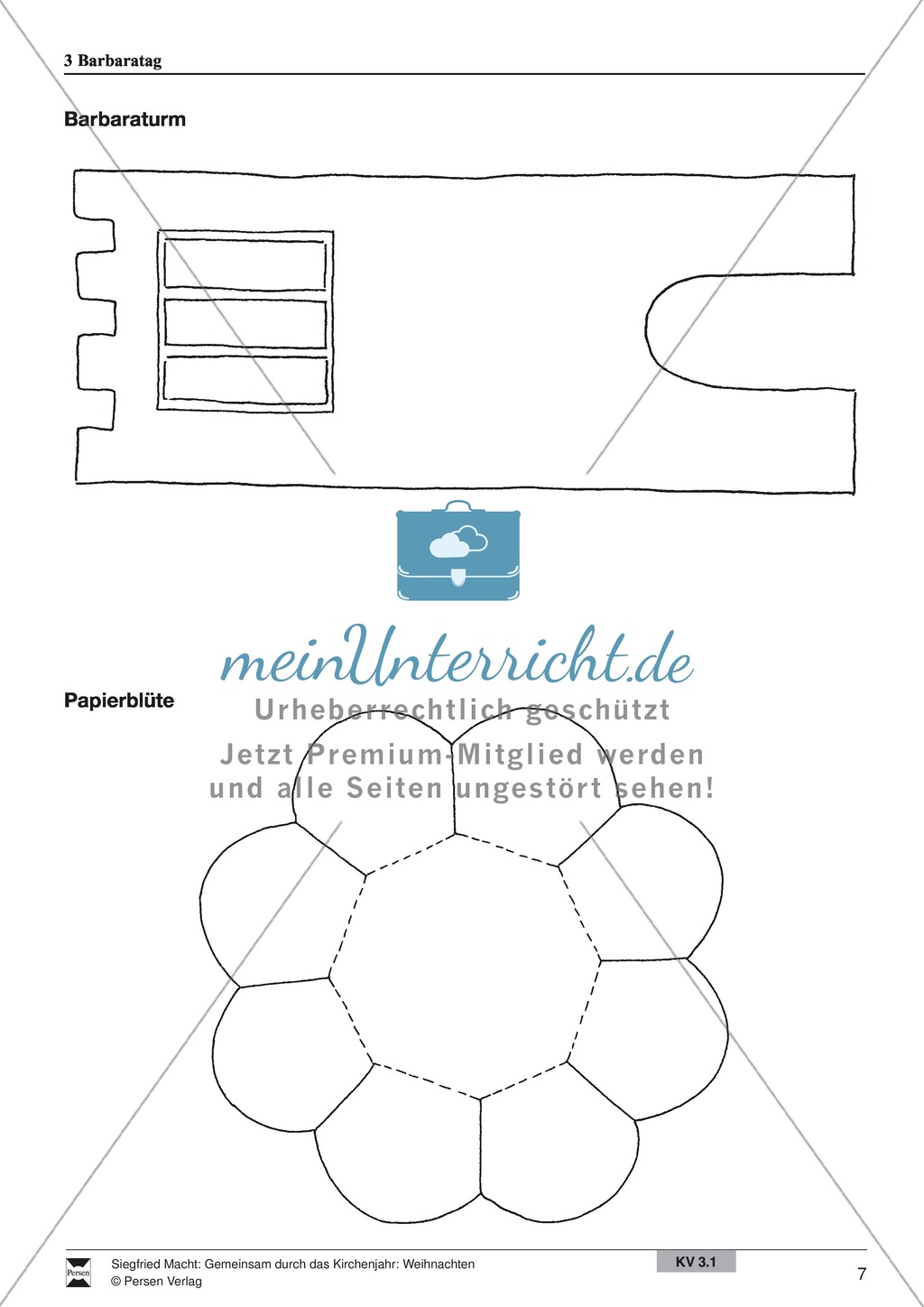 Barbaratag: Legende, Barbarazweig, Barbaraturm und Papierblüten Preview 3