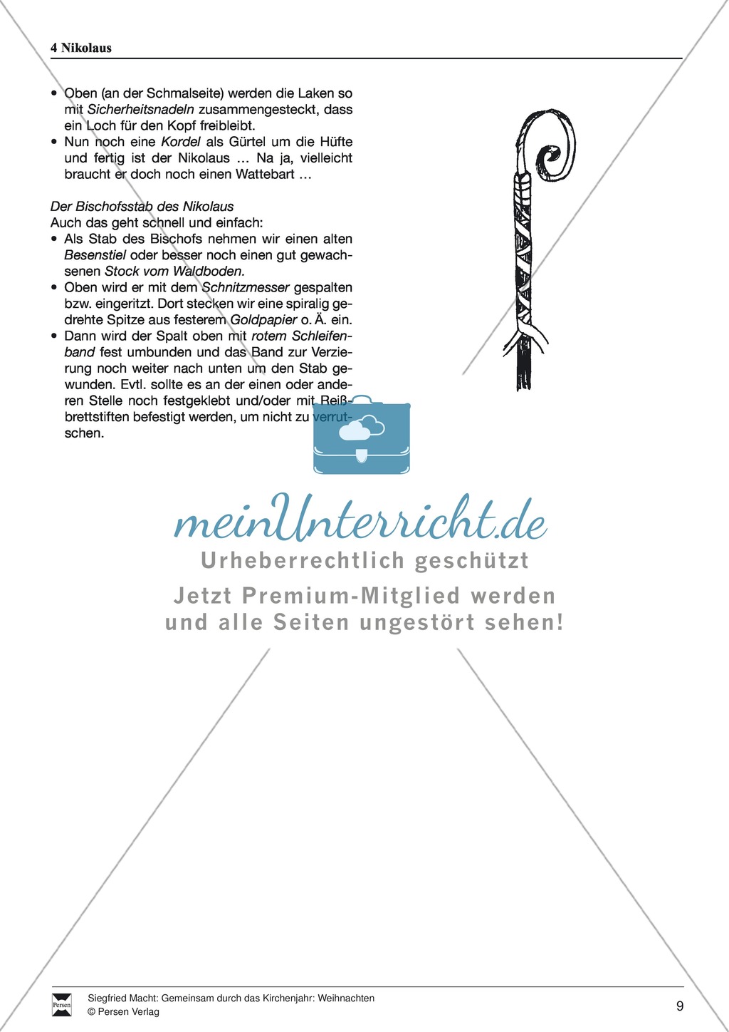 Nikolaus: Nikolausschiff, Nikolausstiefel, Mitra, Mantel und Stab Preview 2