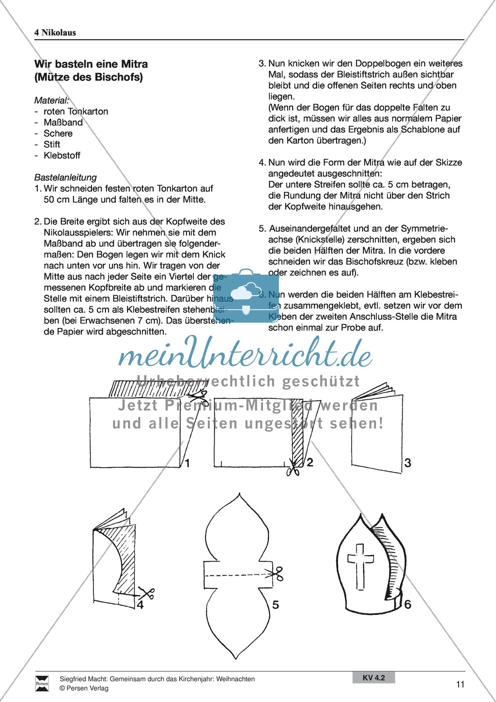 Nikolaus: Nikolausschiff, Nikolausstiefel, Mitra, Mantel und Stab Preview 4