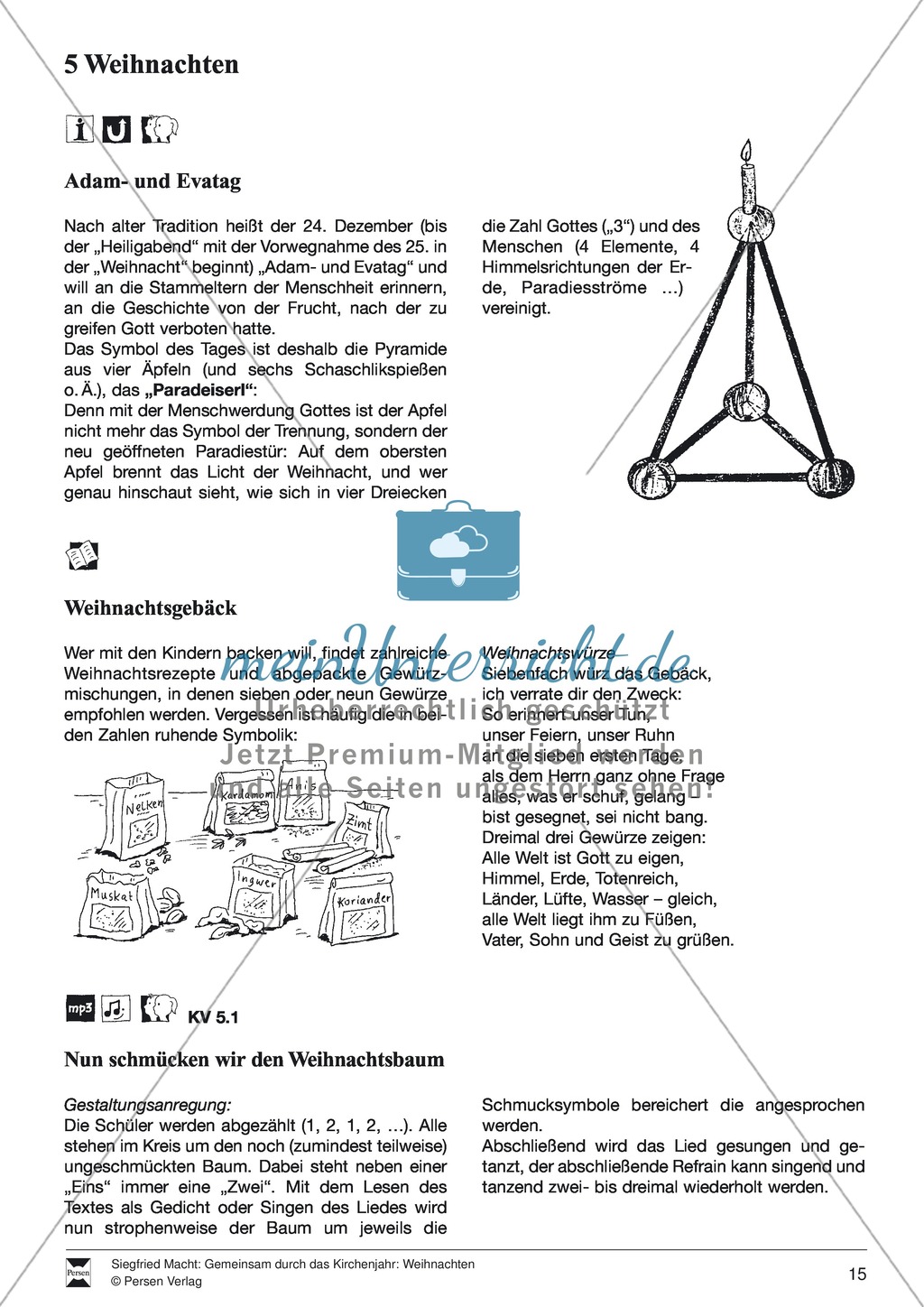 Weihnachten: Adam- und Evatag, Stern in der Finsternis, Strohsterne und Weihnachtsgebäck Preview 1