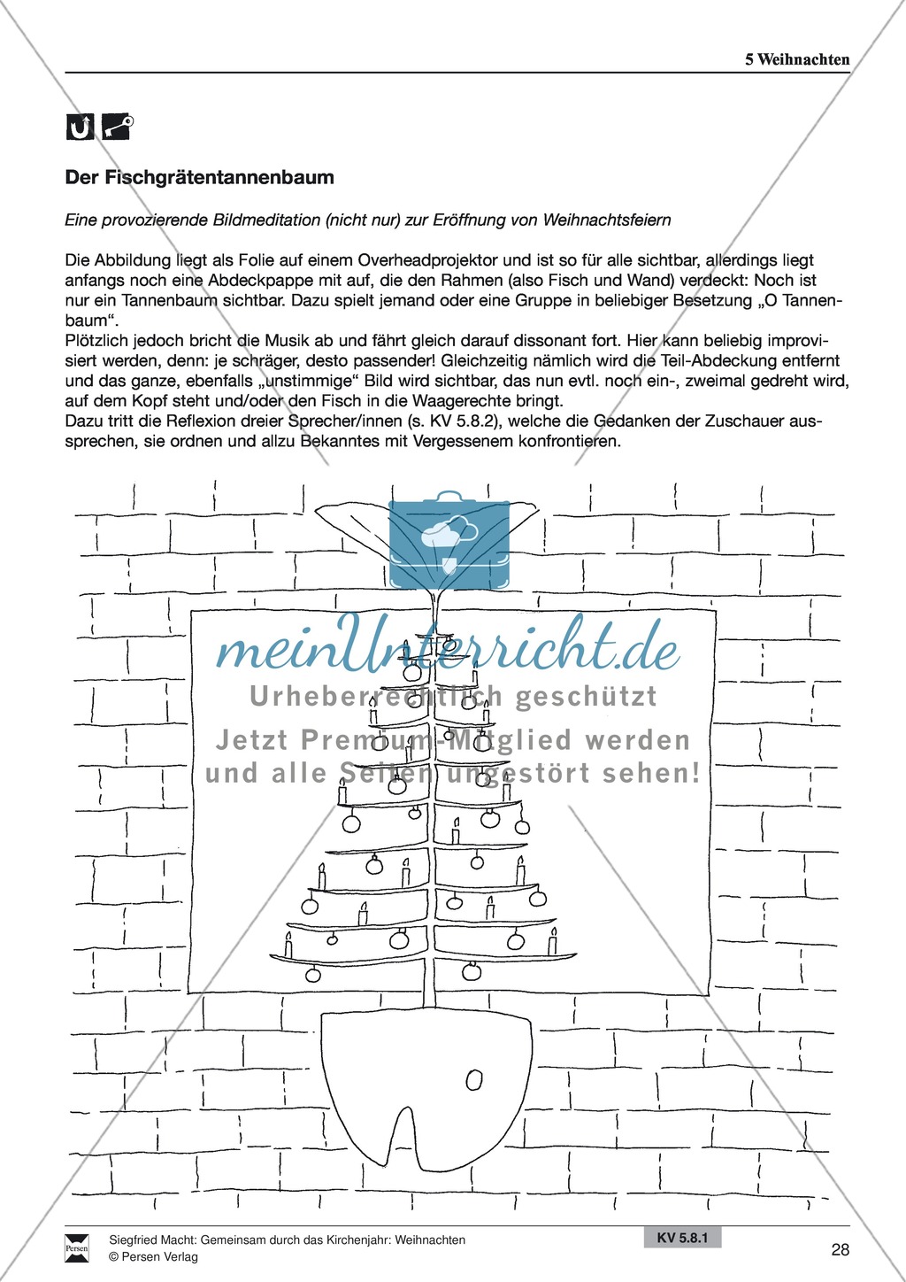 Weihnachten: Der Fischgrätentannenbaum. Preview 1
