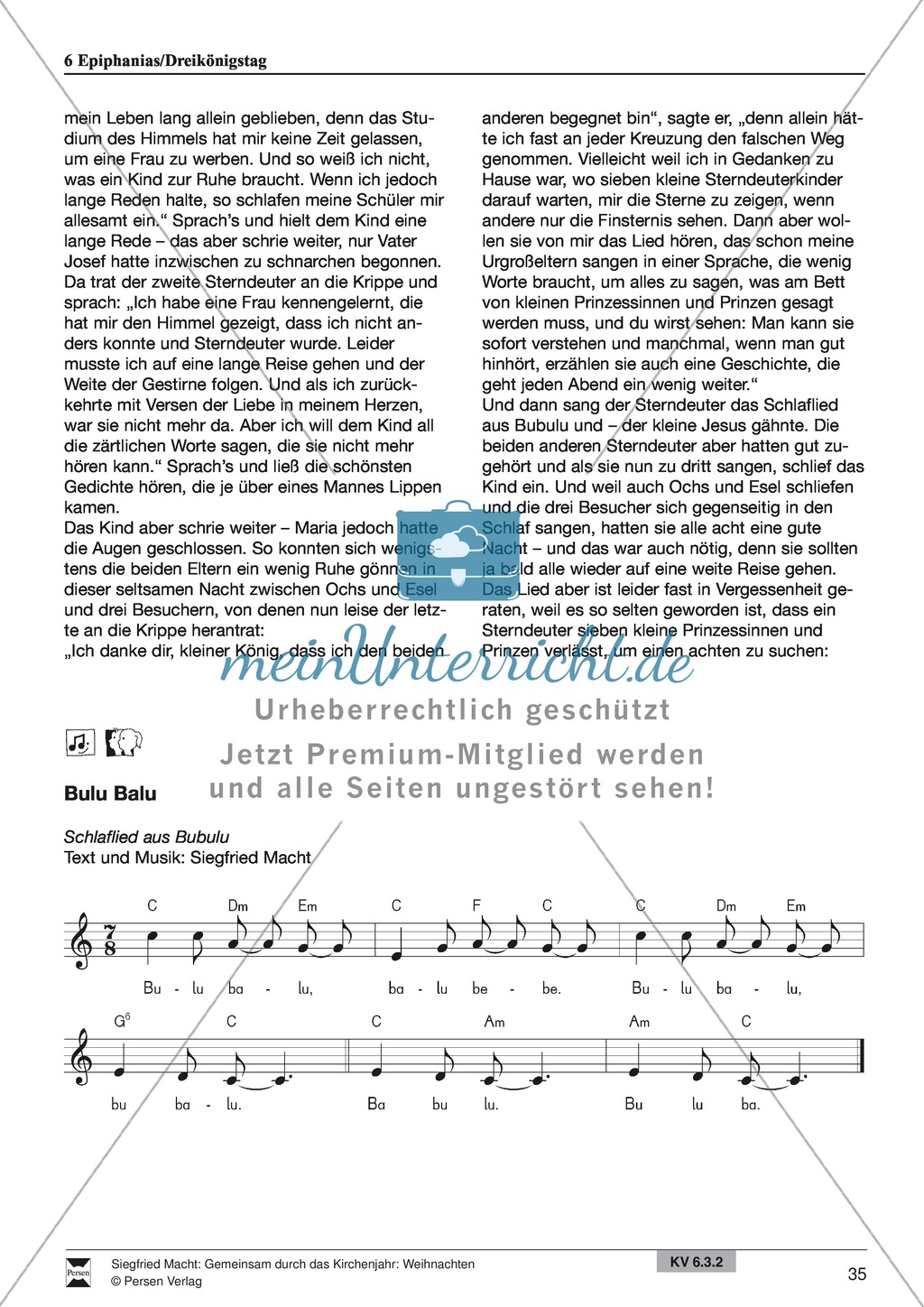 Epiphanias / Dreikönigstag: Backen, Lieder, Geschichte, Laterne Preview 6