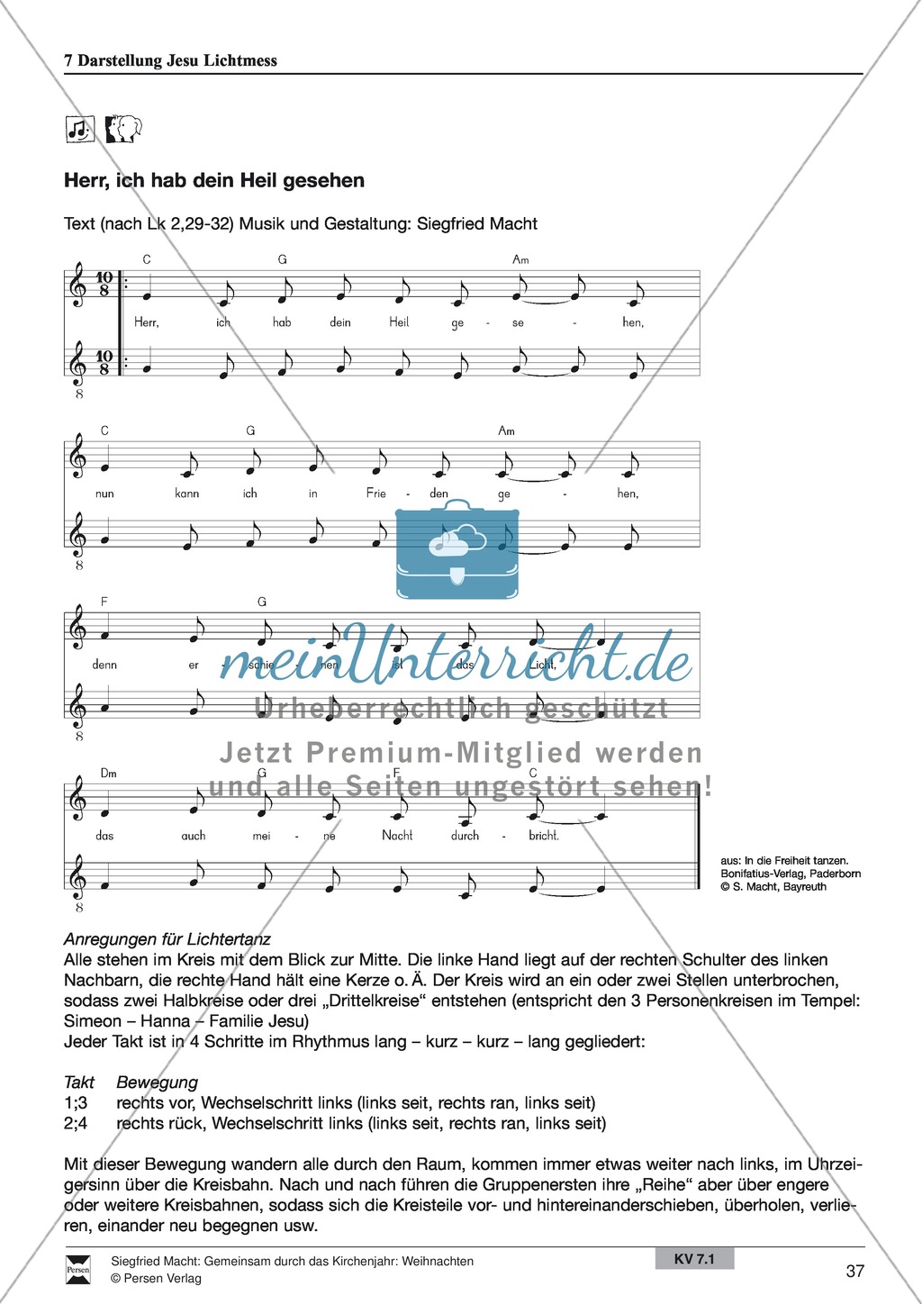 Darstellung Jesu / (Mariä) Lichtmess: Lied Preview 2
